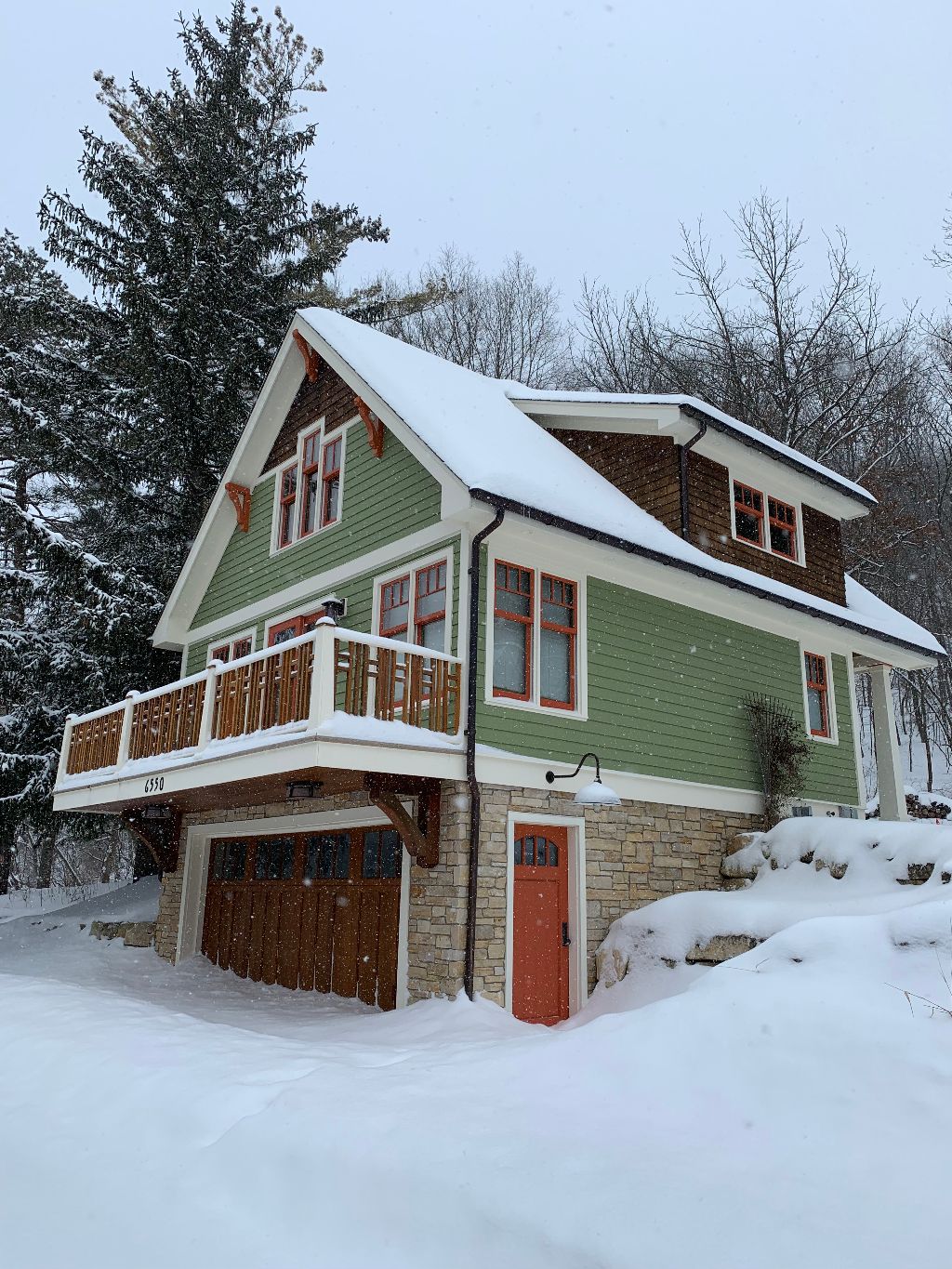 Coulee Cabin Driftless Area Wisconsin. A nod to the Arts and Crafts r