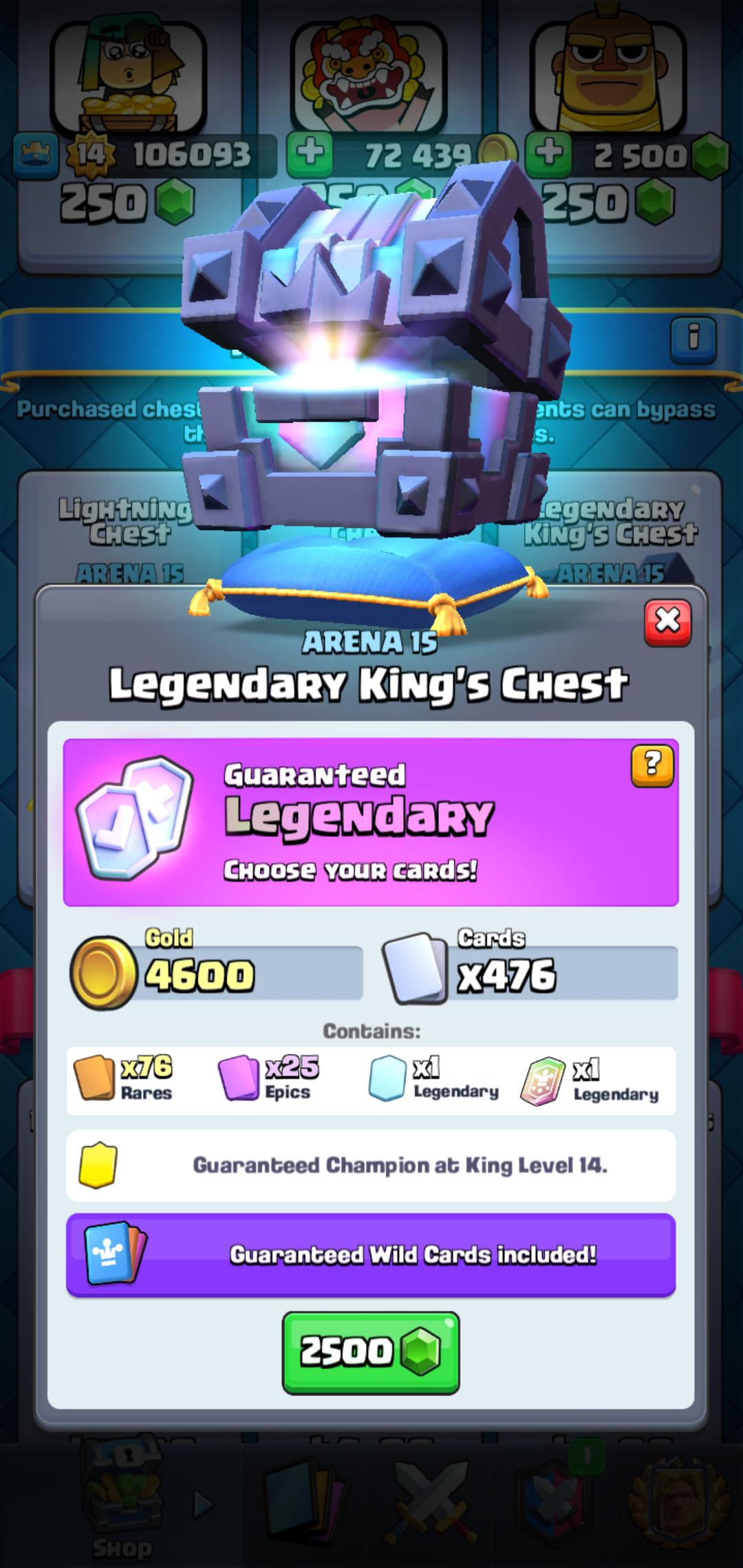 Should i buy the legendary kings chest? I really want another champion