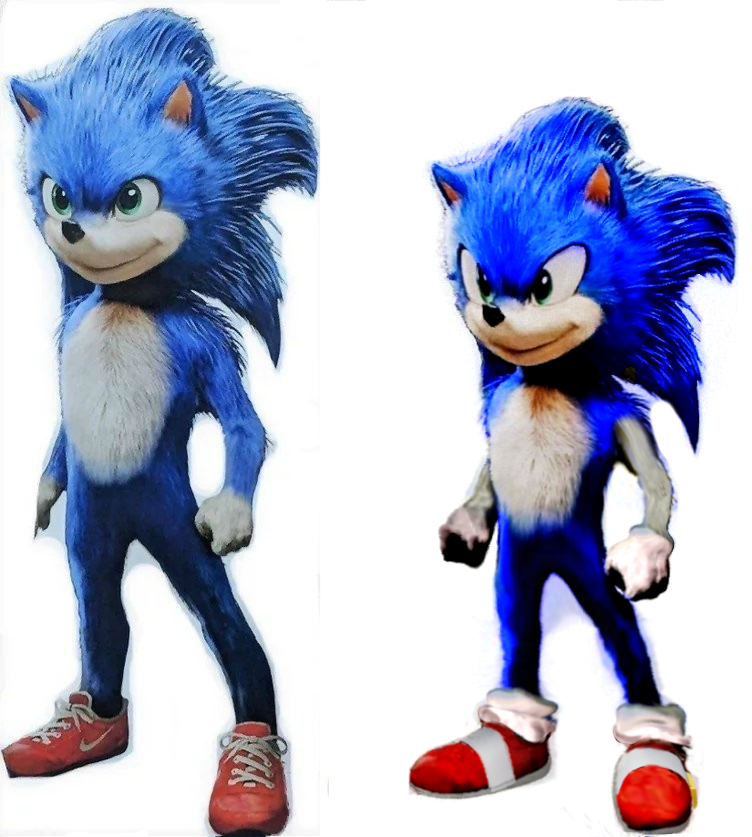 Made this Sonic design. Gave him his iconic features while keeping his