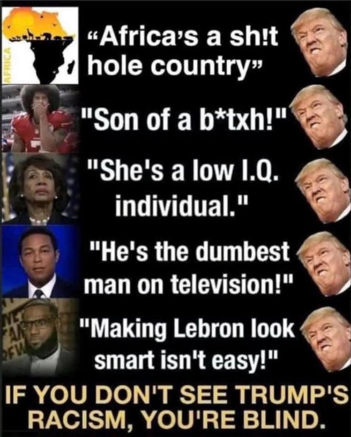 Apparently it's racist to insult black people for reasons other than