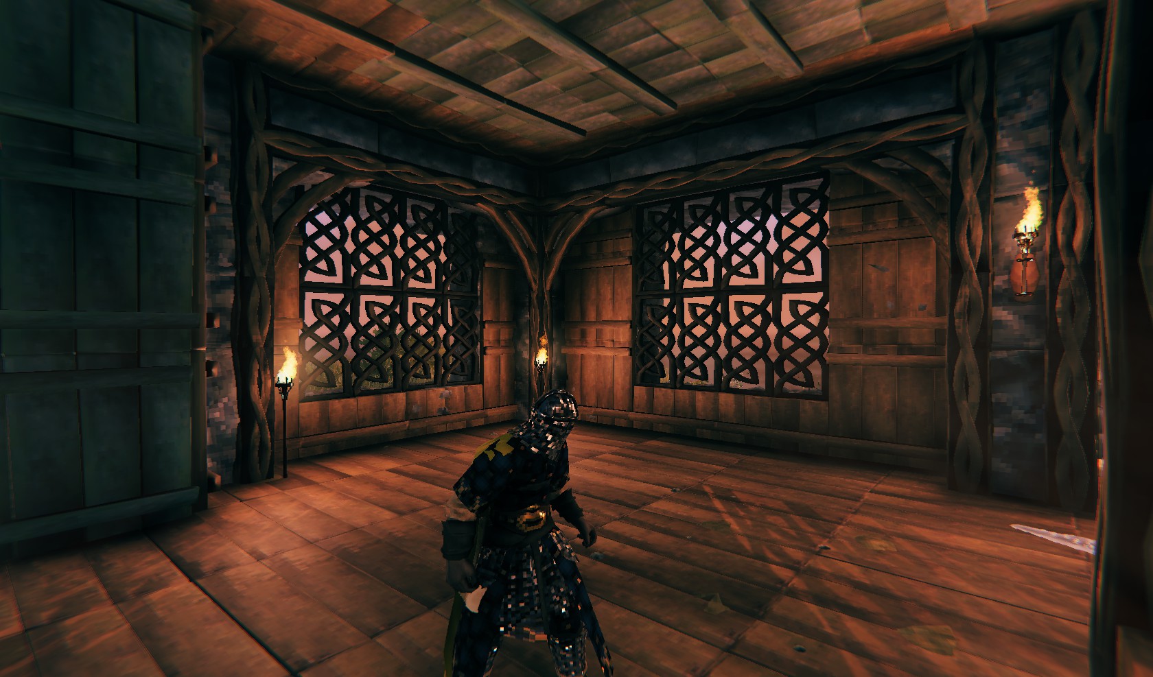 Made a simple window design that I thought looked nice, I hope it helps