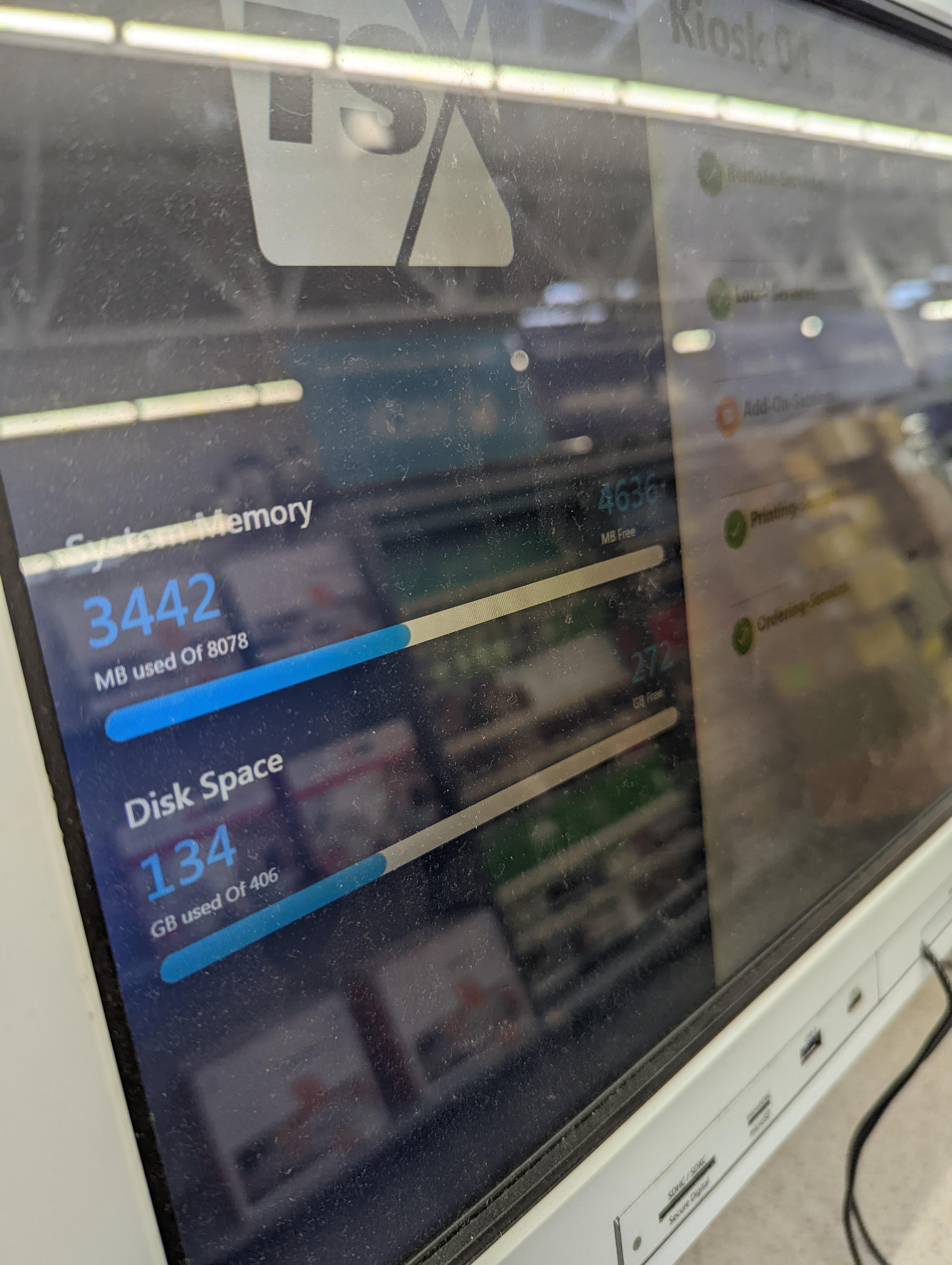 Our photo kiosks are so inefficient. Almost 4 gb of RAM to just boot. walmart