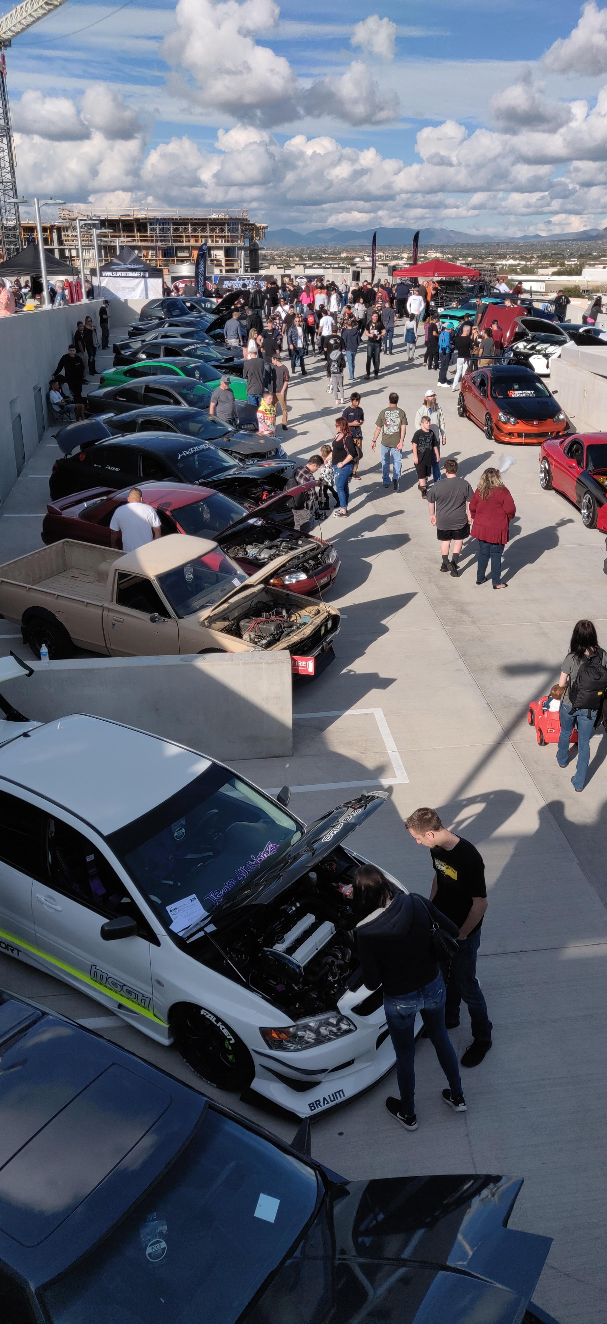 Cool shot of the Future Classic Car Show in Scottsdale, AZ, 1/13/19