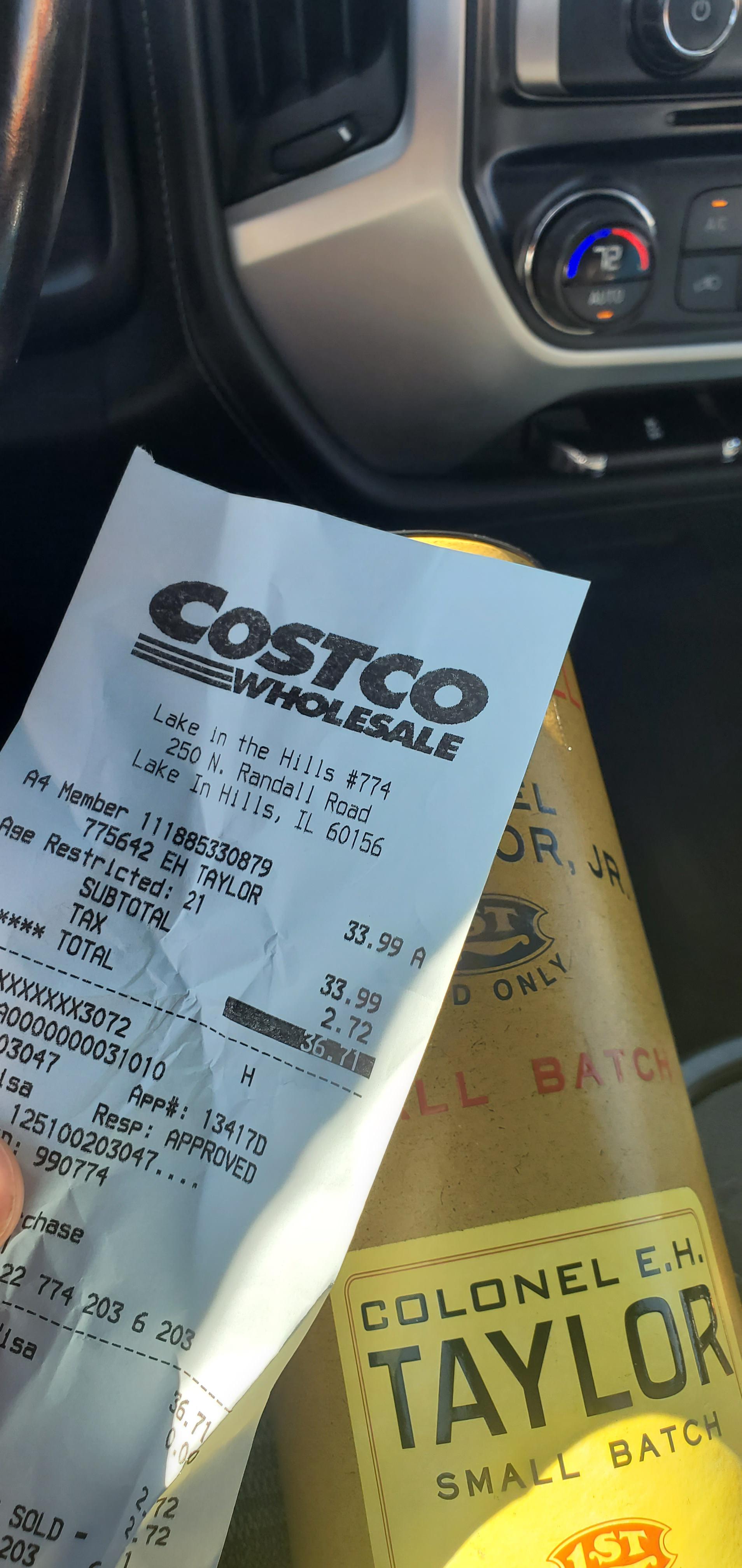 Lake in the Hills Costco EH Taylor r/whiskago