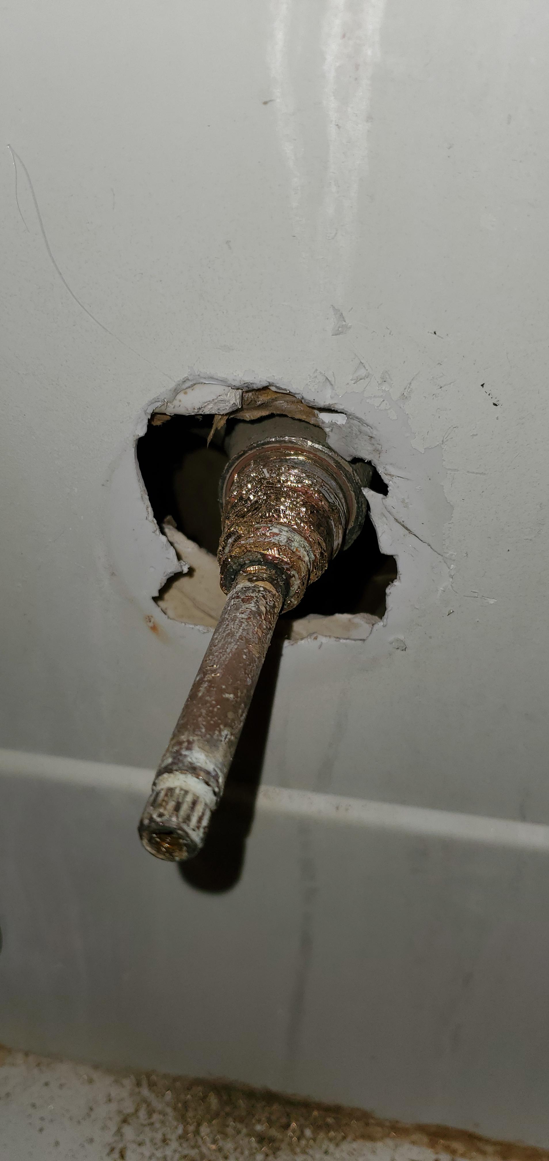 does anyone know how to remove this shower stem. there's no nut to