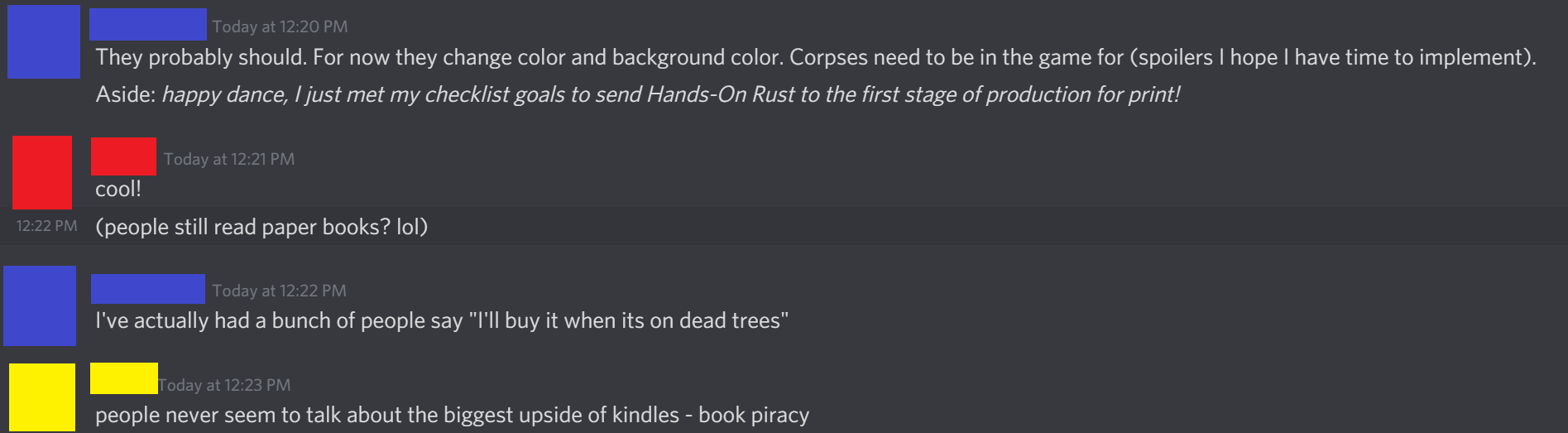 Yeah let's mention piracy as an "upside" of ebooks right in front of an