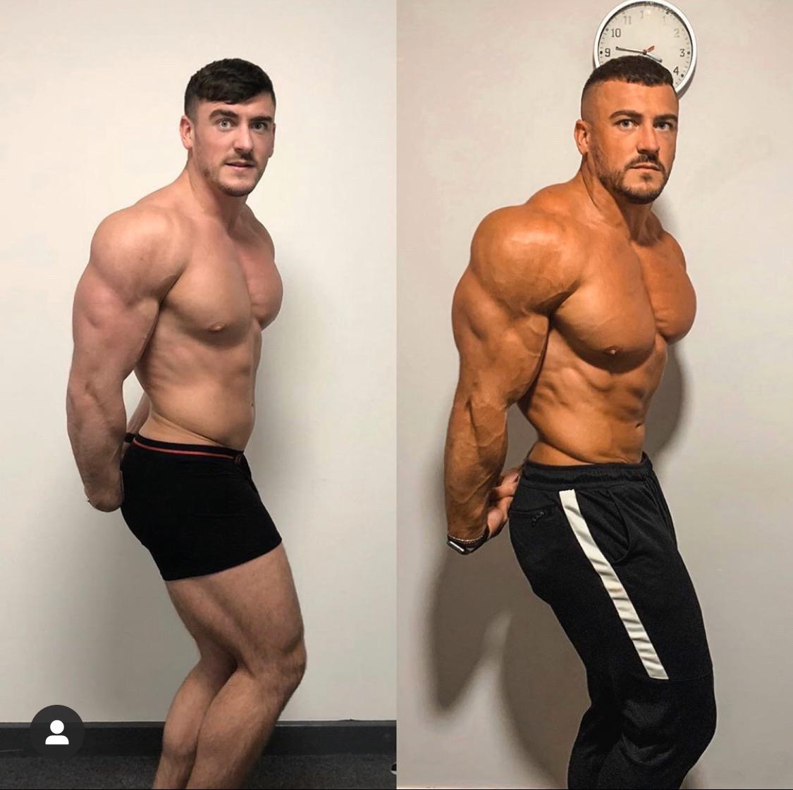 My coach 1 year 30lbs gained. r/bodybuilding