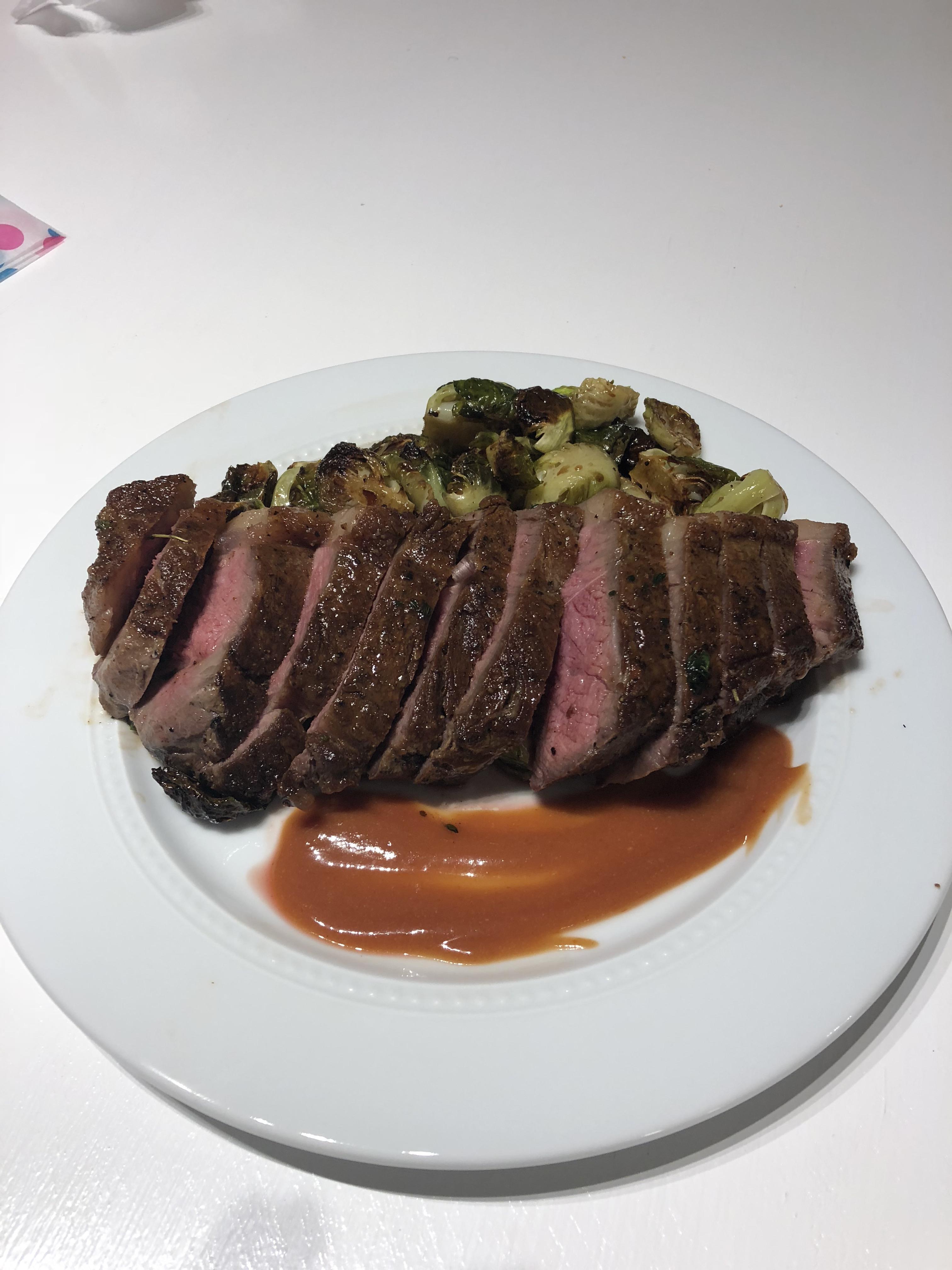 Salt, pepper, cast iron. Best New York strip I’ve ever had. r/steak