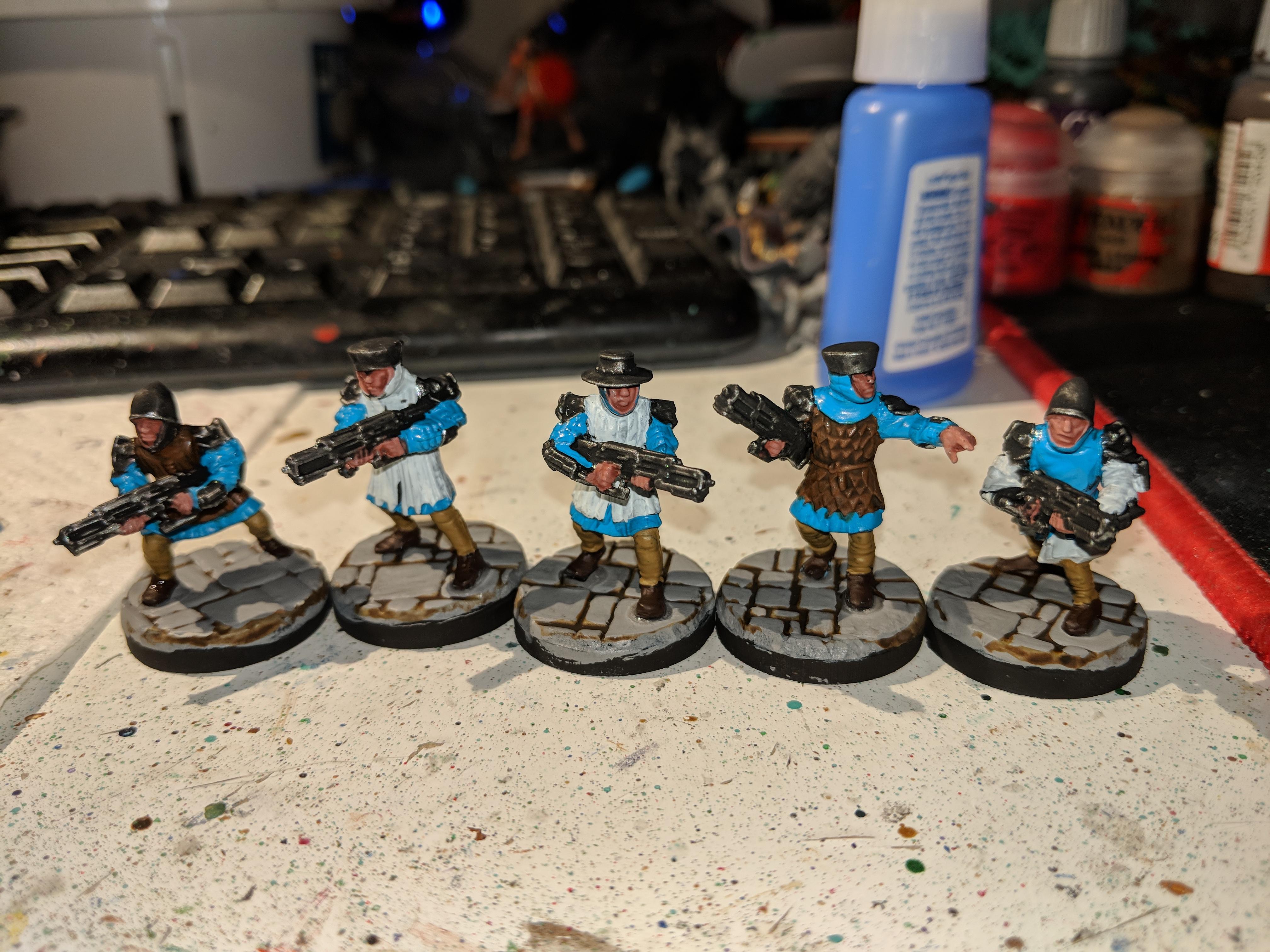 First 5 men, of the first squad of the House Elros Questoris Errantry