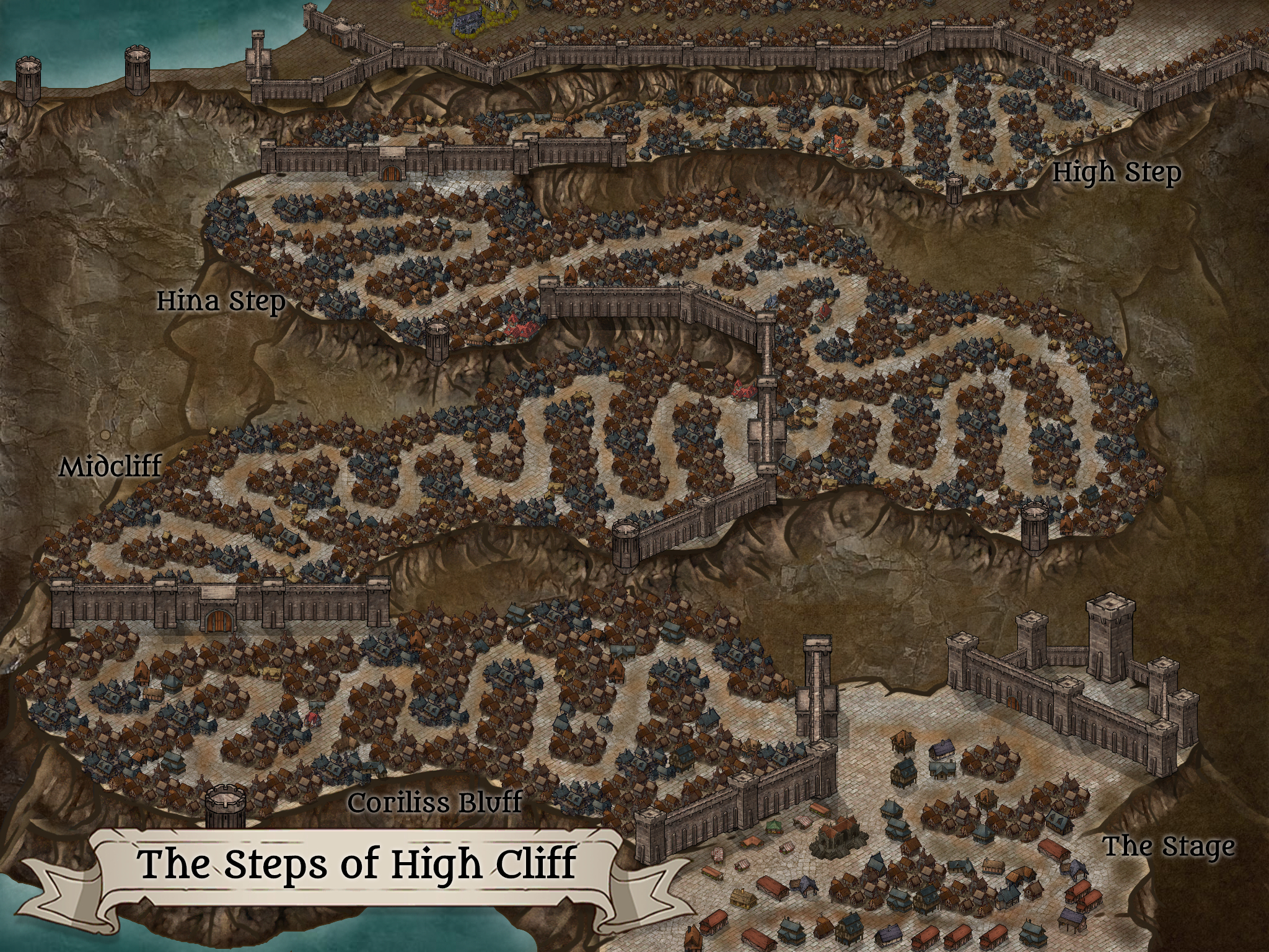 The Steps of High Cliff is the entrance into Overlook Vale. Rising