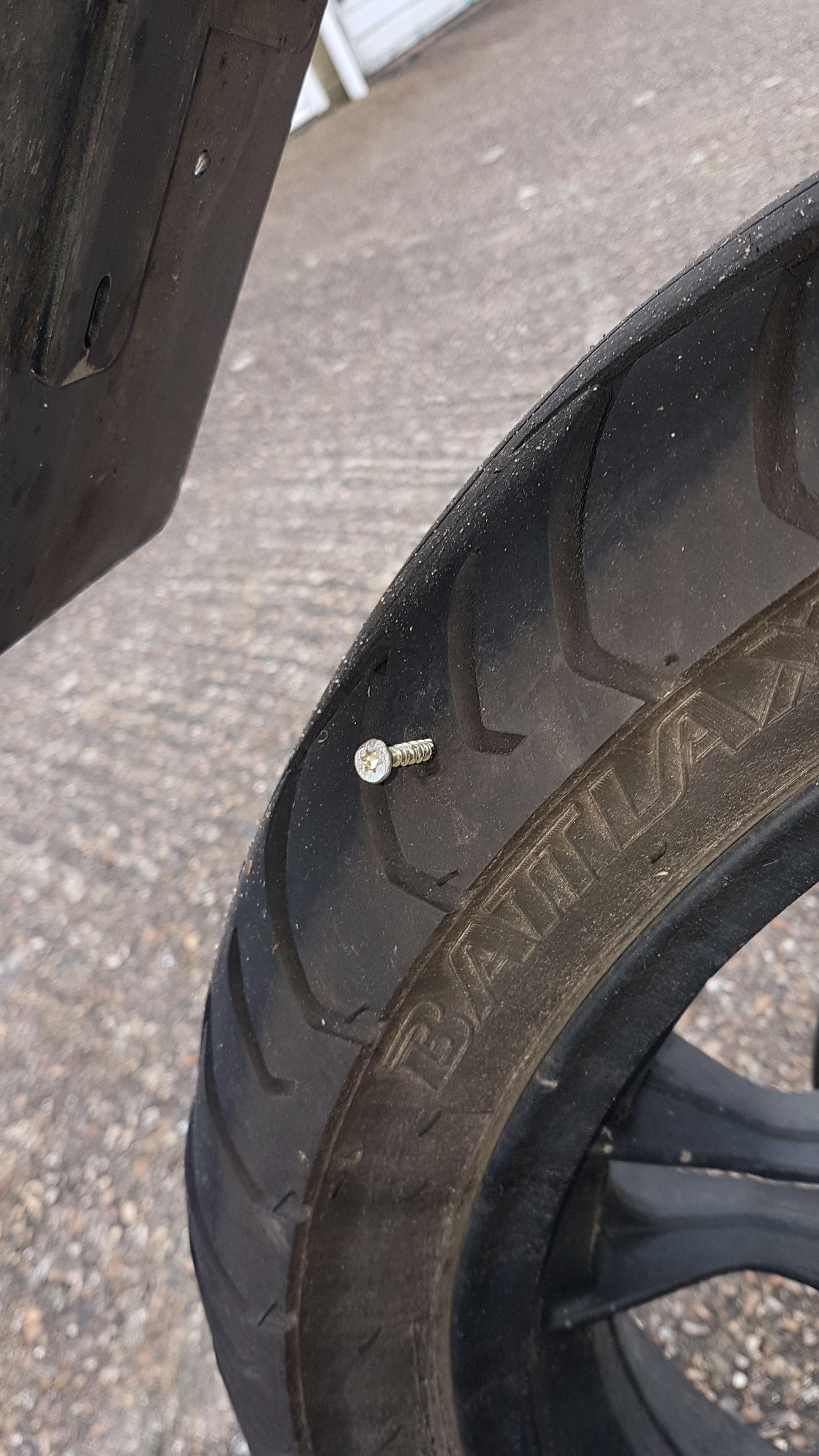 Replace tyre or can it be repaired? My boss thinks it can be fixed, I