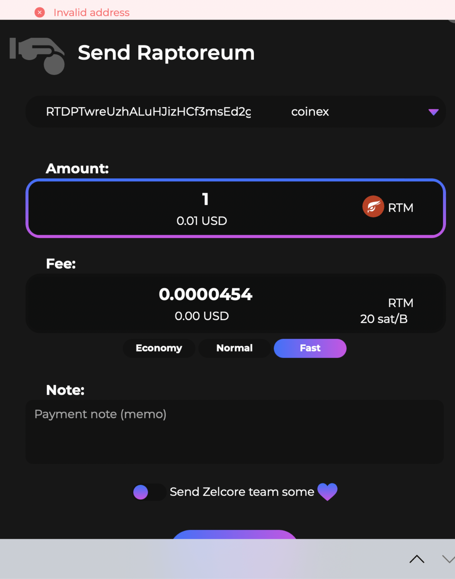 Creating a Raptoreum wallet and address raptoreum
