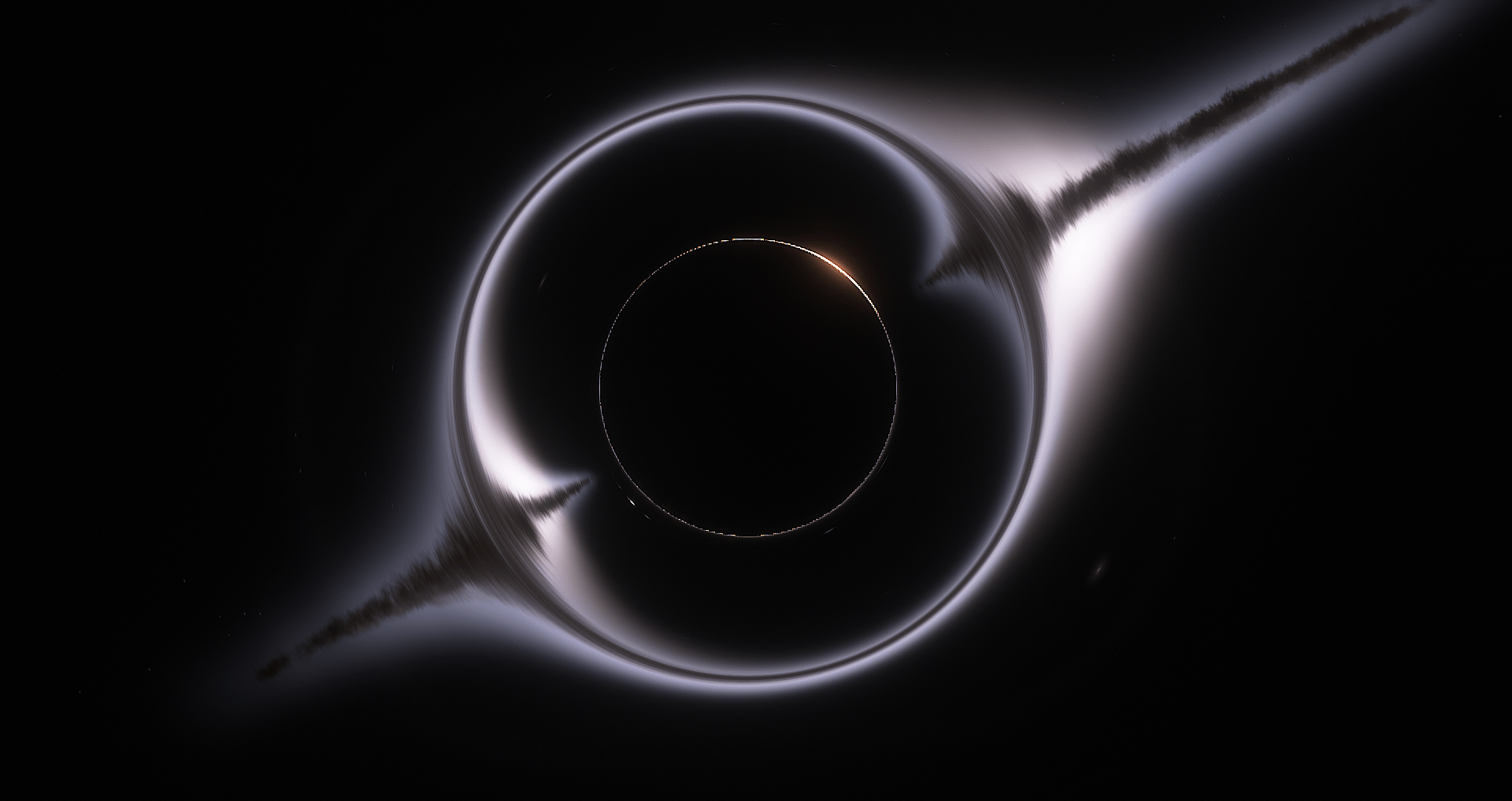 A black hole bending the light from a galaxy r/spaceengine