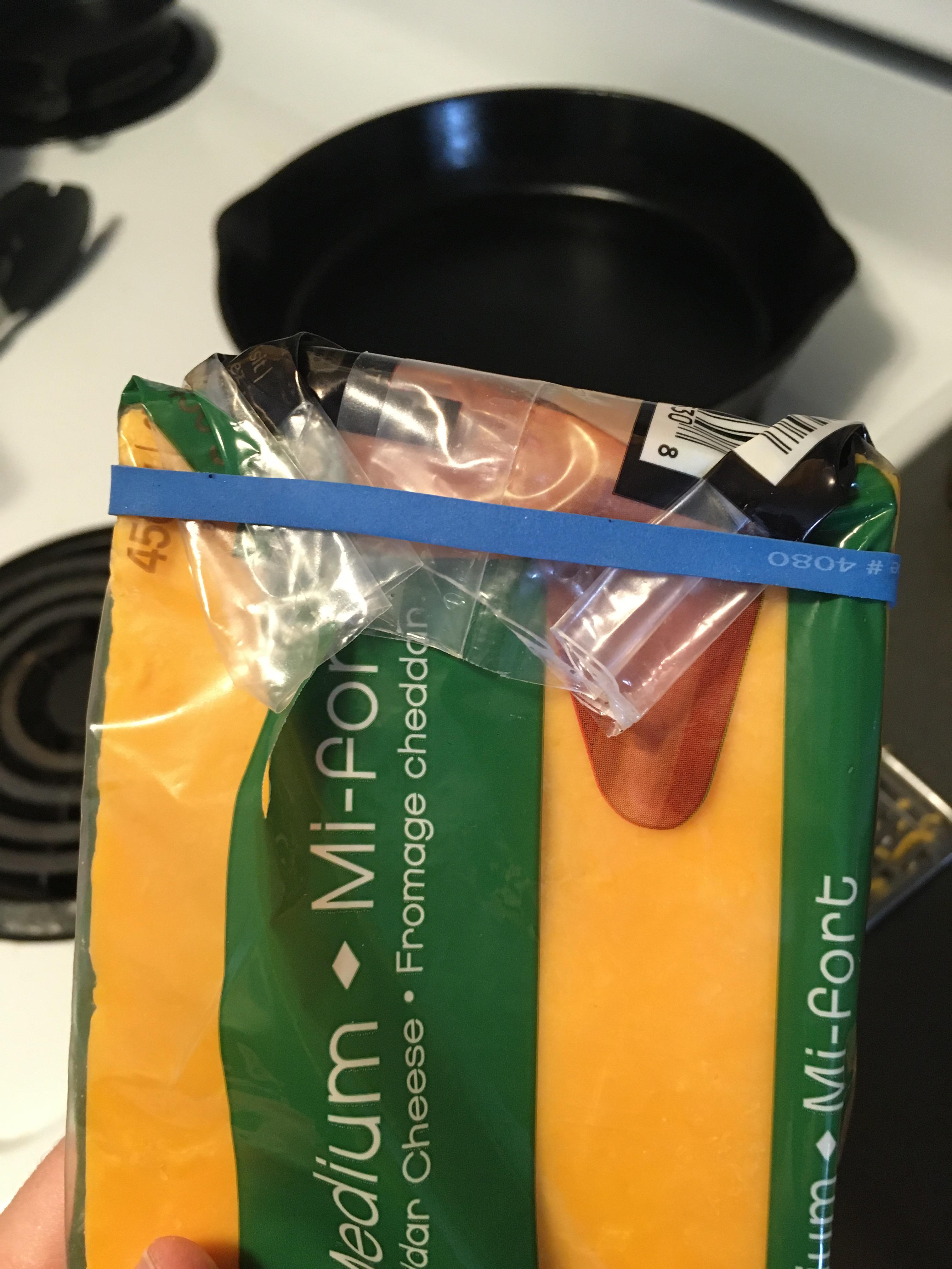 Instead of using a ziploc to keep the end fresh, I fold over the