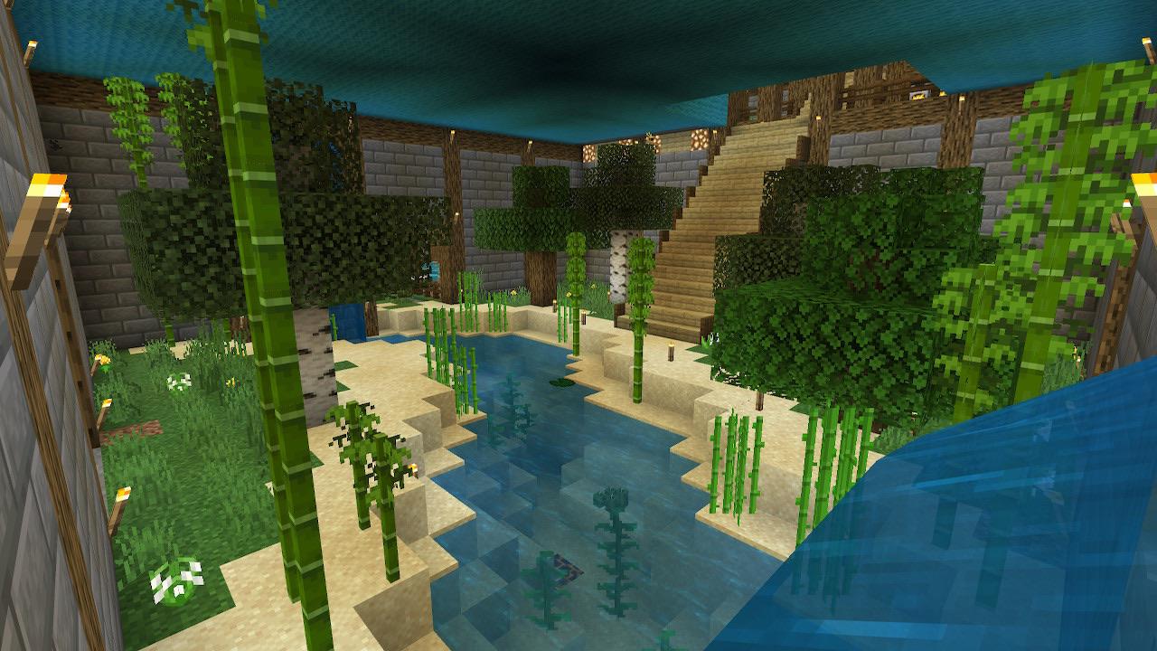 Me and my friend’s underground nature room is almost complete (survival
