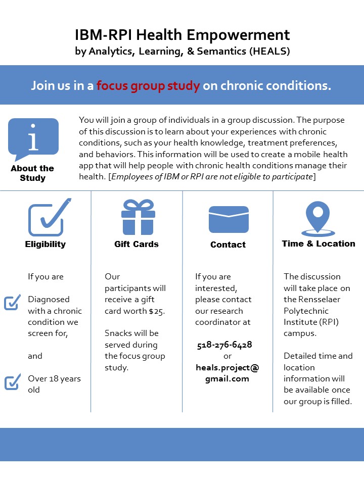 Seeking Focus Group Participants for RPIIBM Study on Chronic