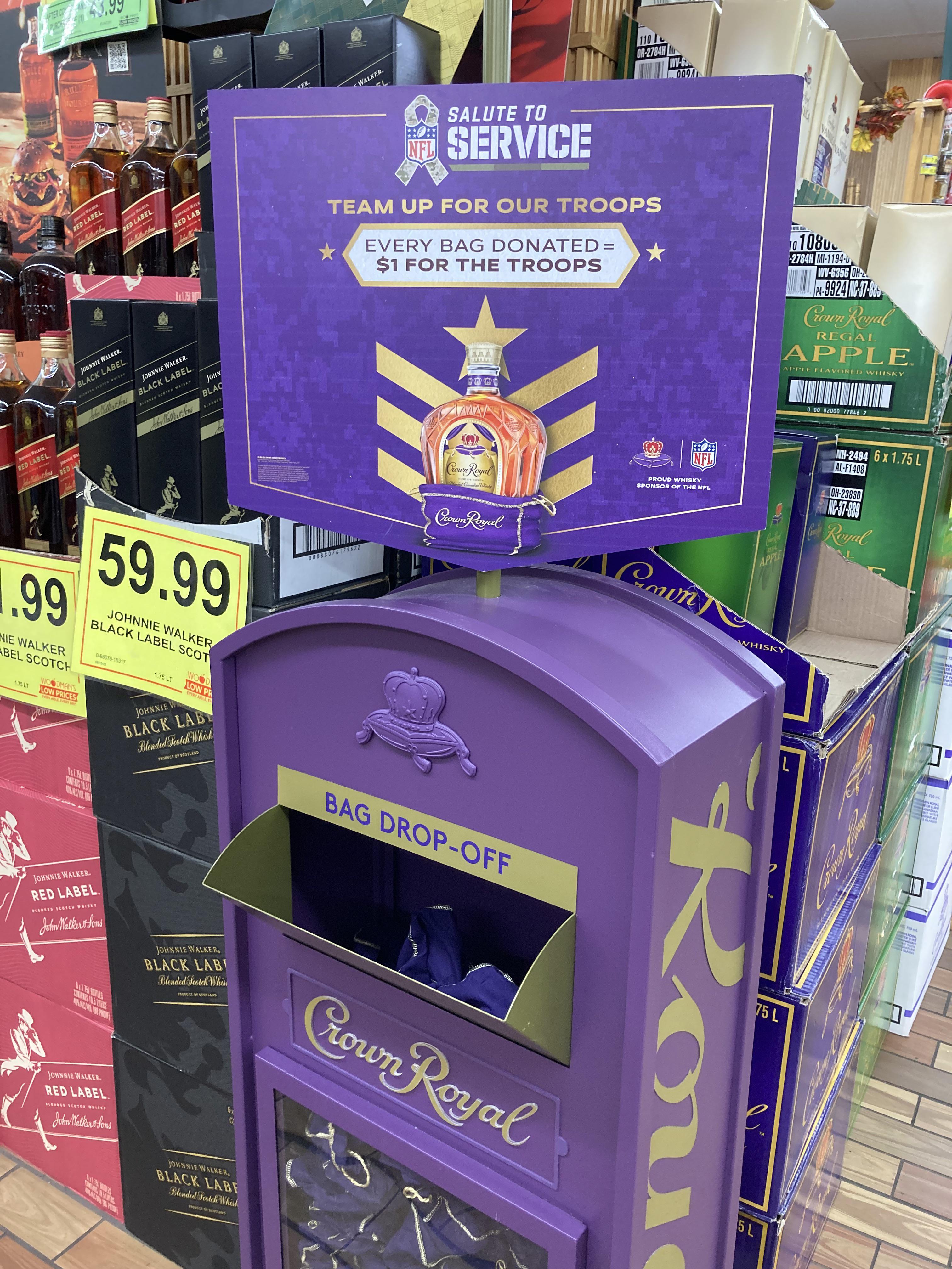 Recycle your Crown Royal bags (found at a Woodman’s grocery liquor dept