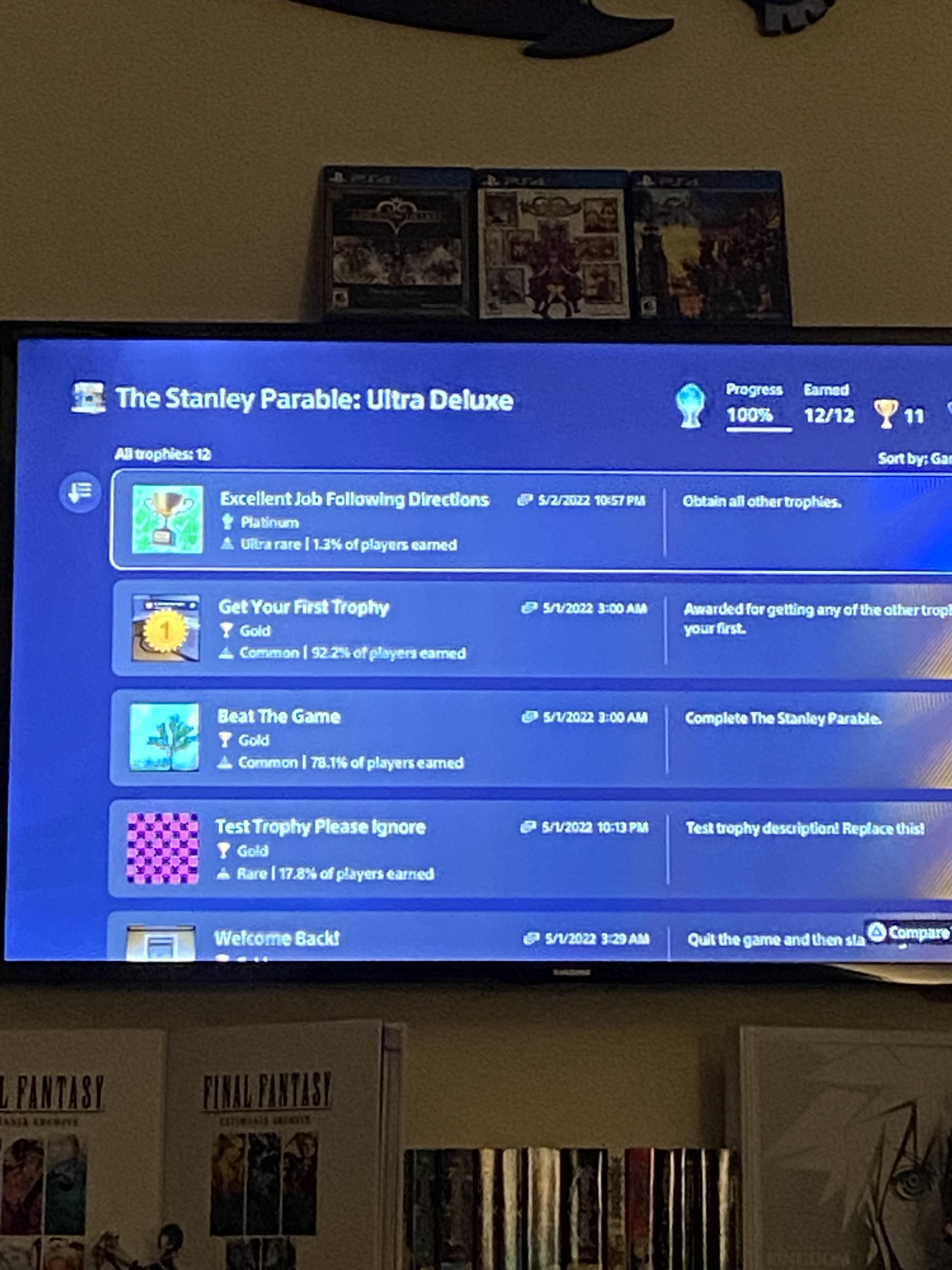 With Tuesday over, so is my journey with The Stanley Parable Ultimate