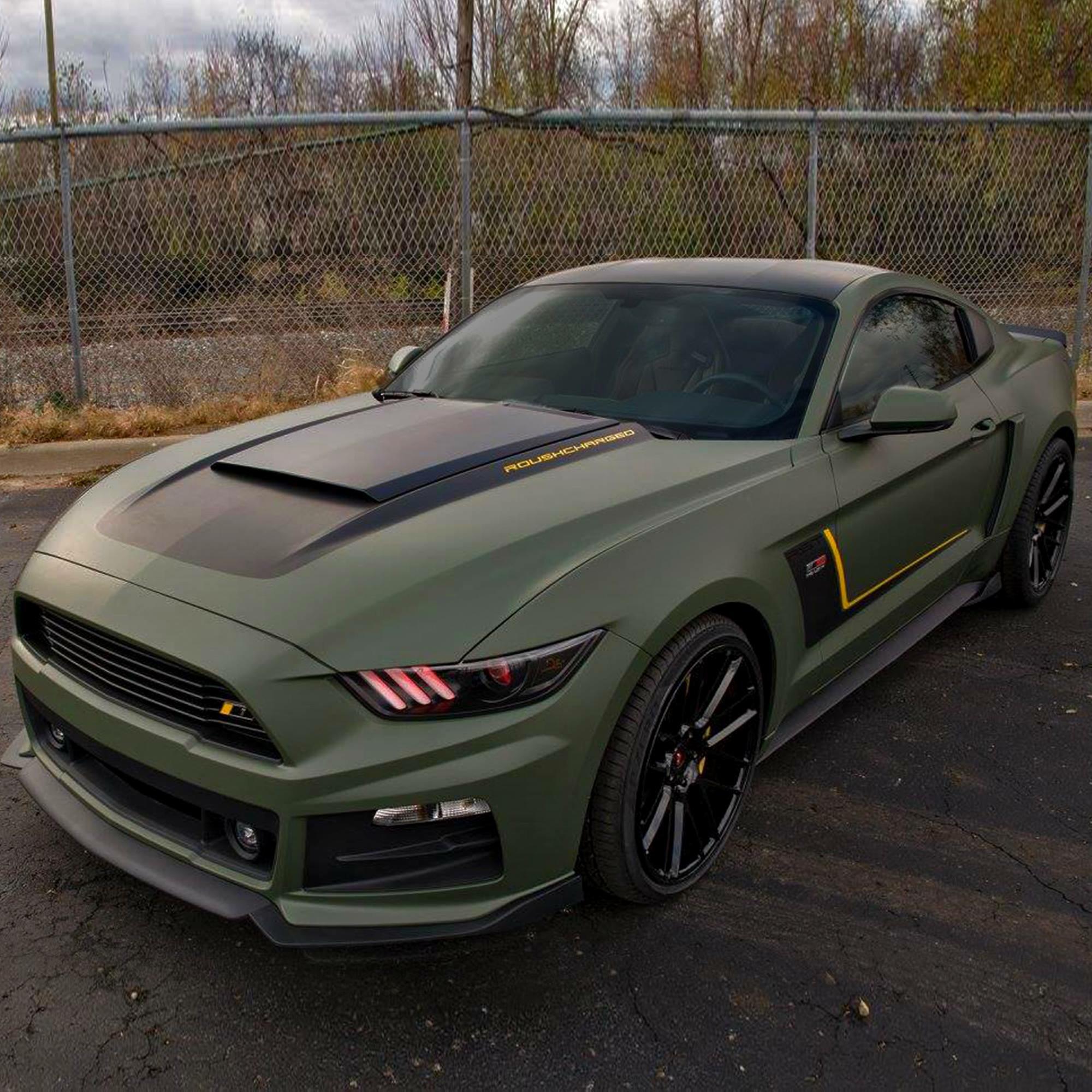 Ford Mustang Military Green. r/carporn