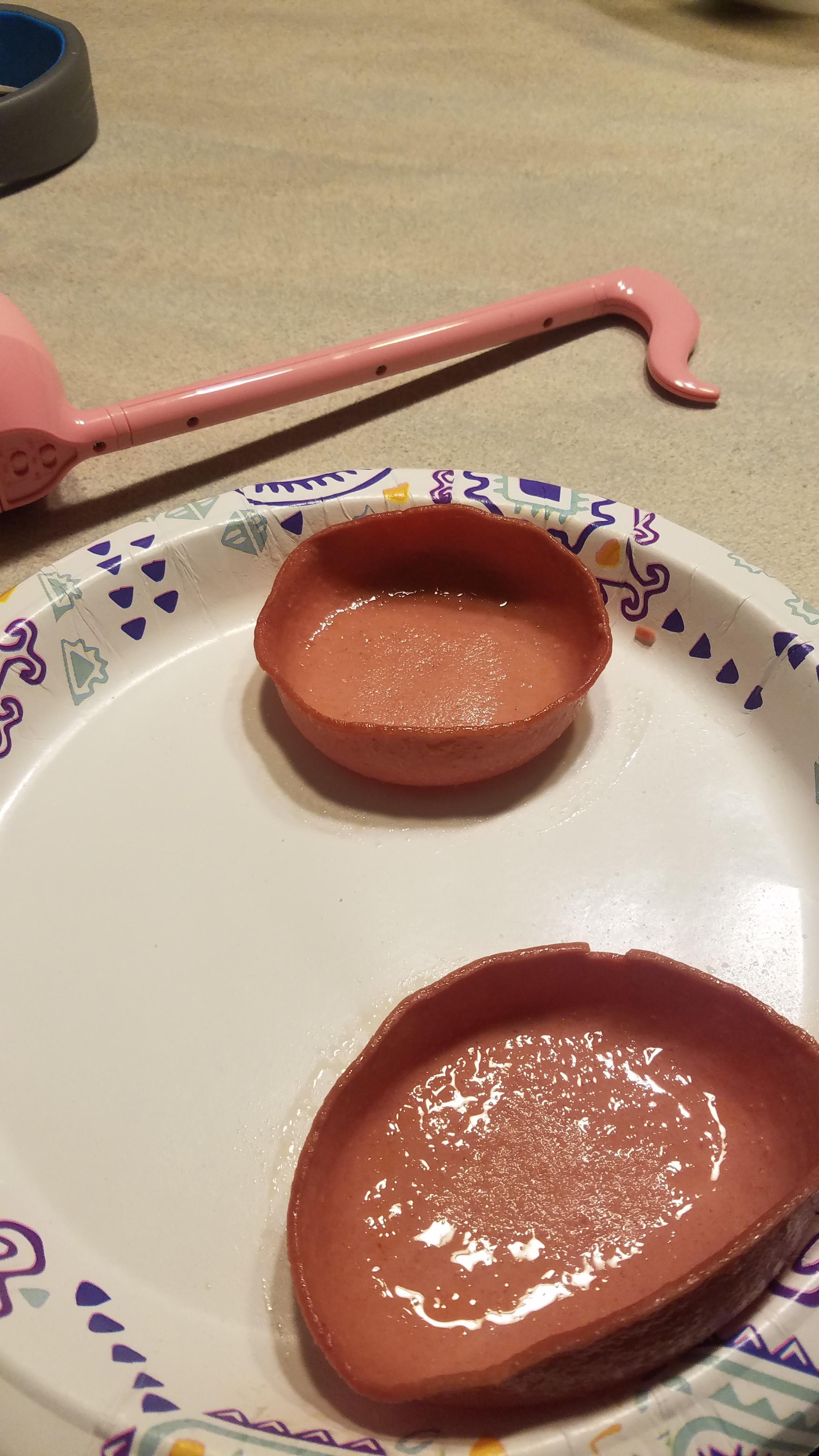 If you microwave bologna it will turn into a bologna bowl. r/mildlyinteresting