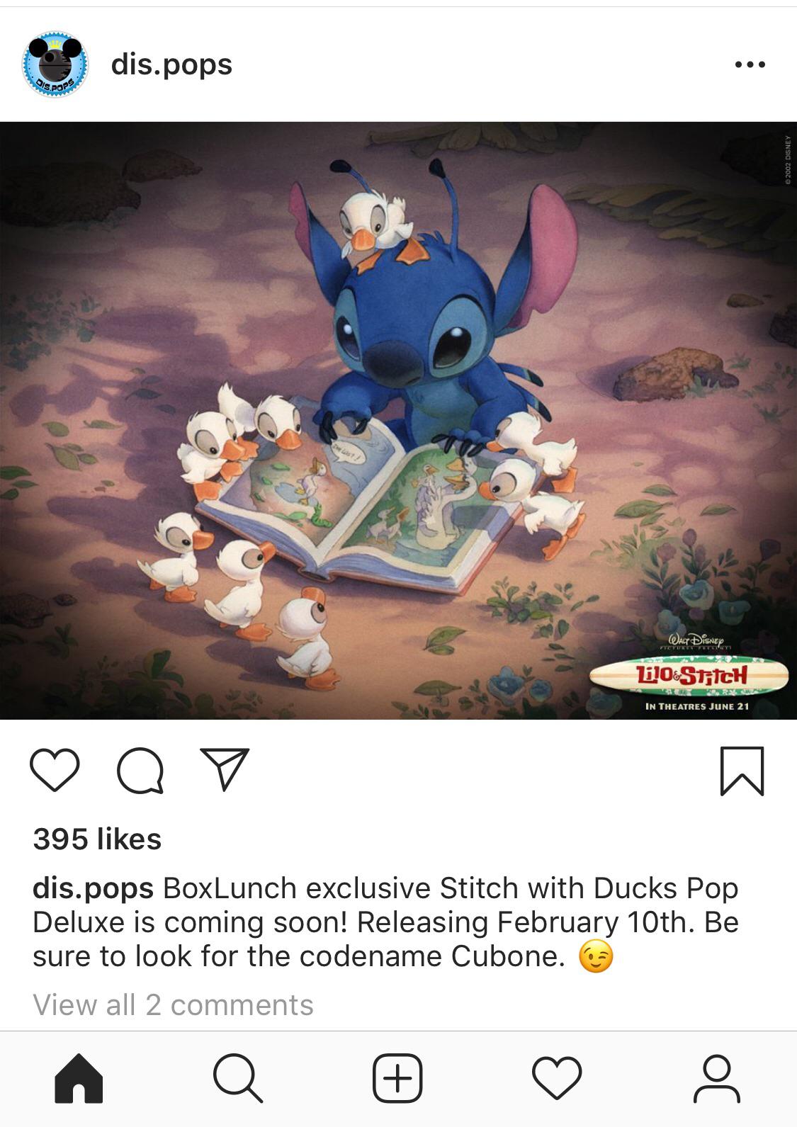Funko Pop Stitch with Ducks BoxLunch Exclusive