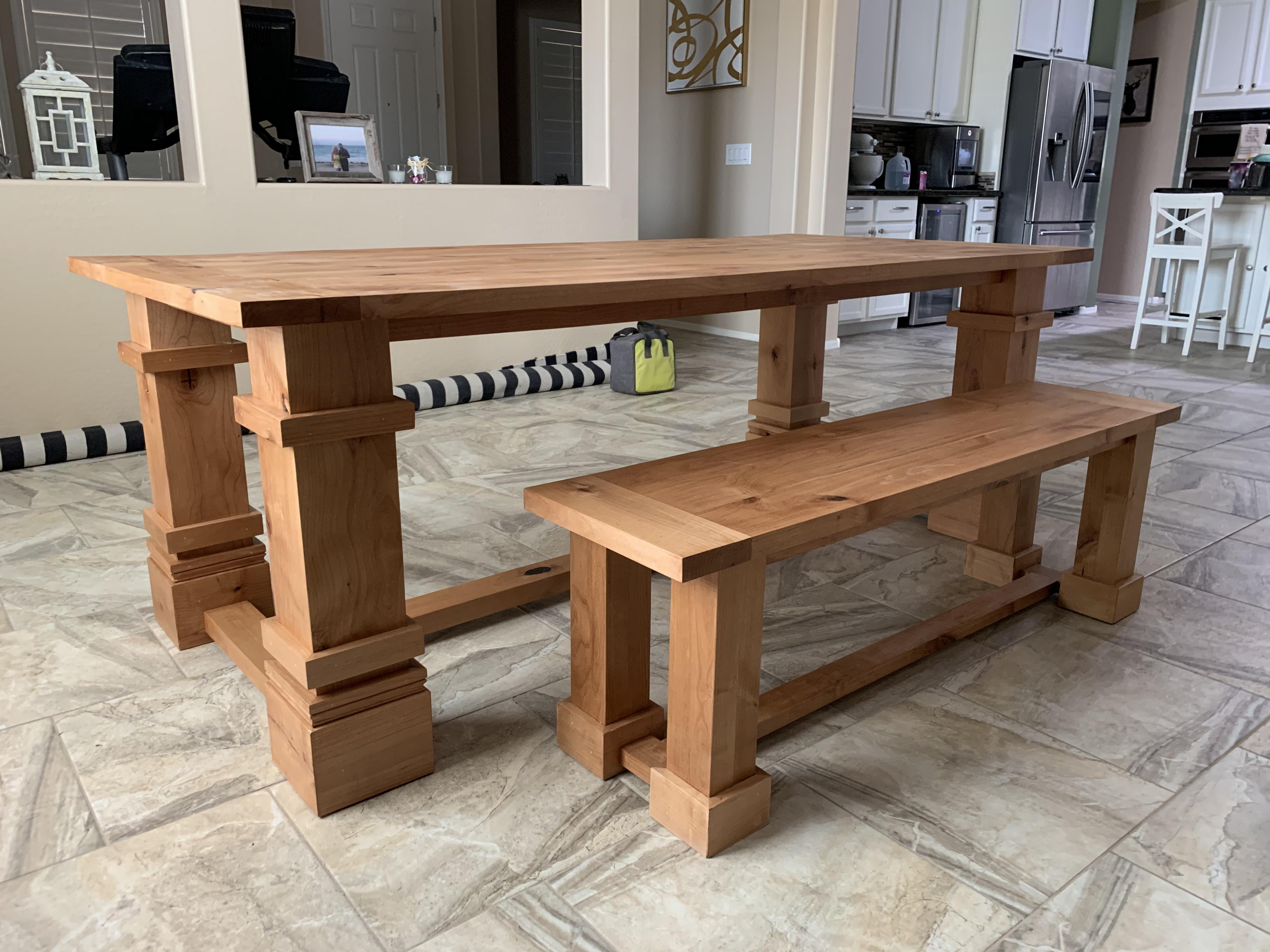 I made a table. All knotty alder. r/woodworking