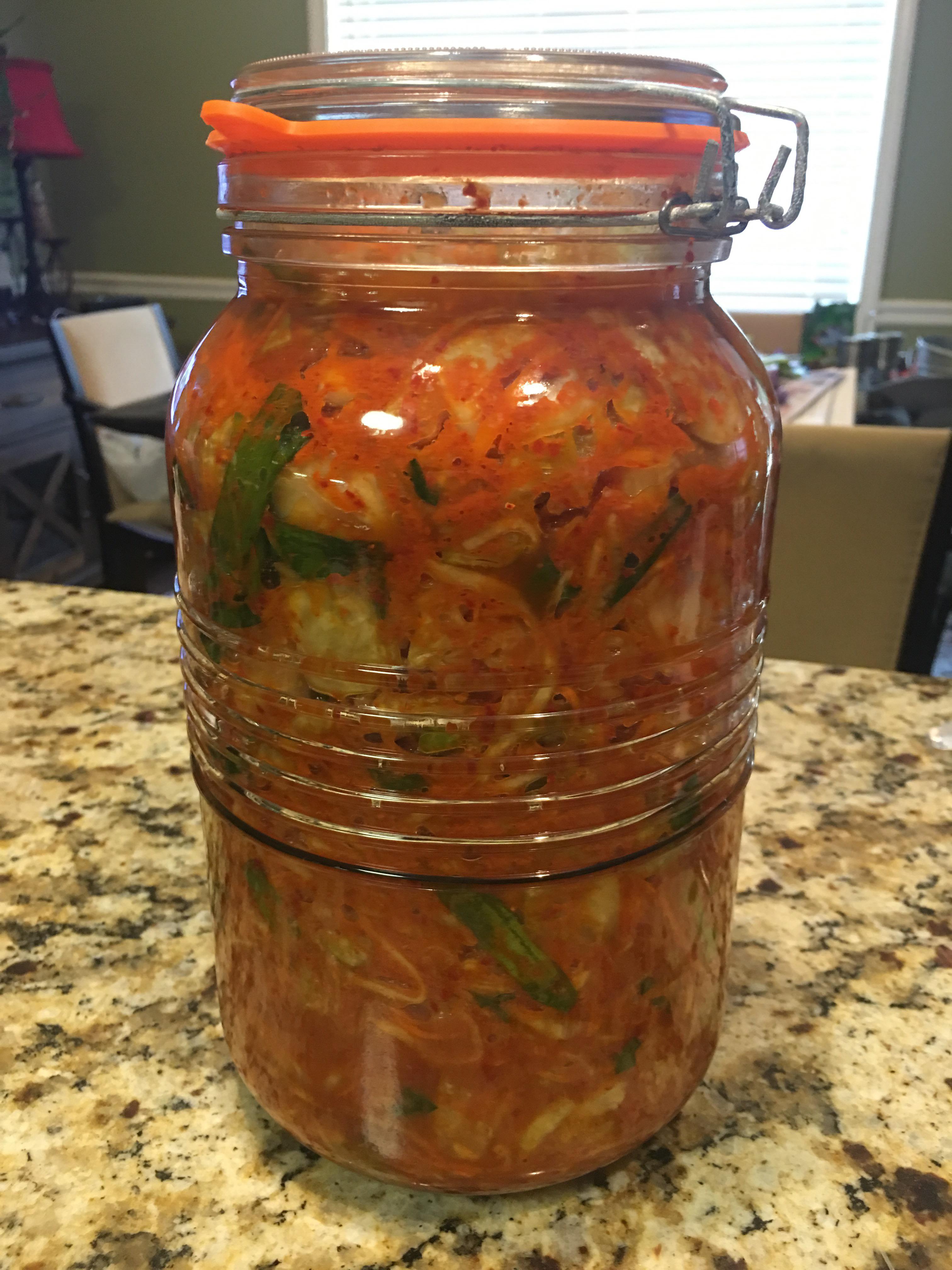 Made kimchi today — can’t wait to eat it with some seaweed kimchi
