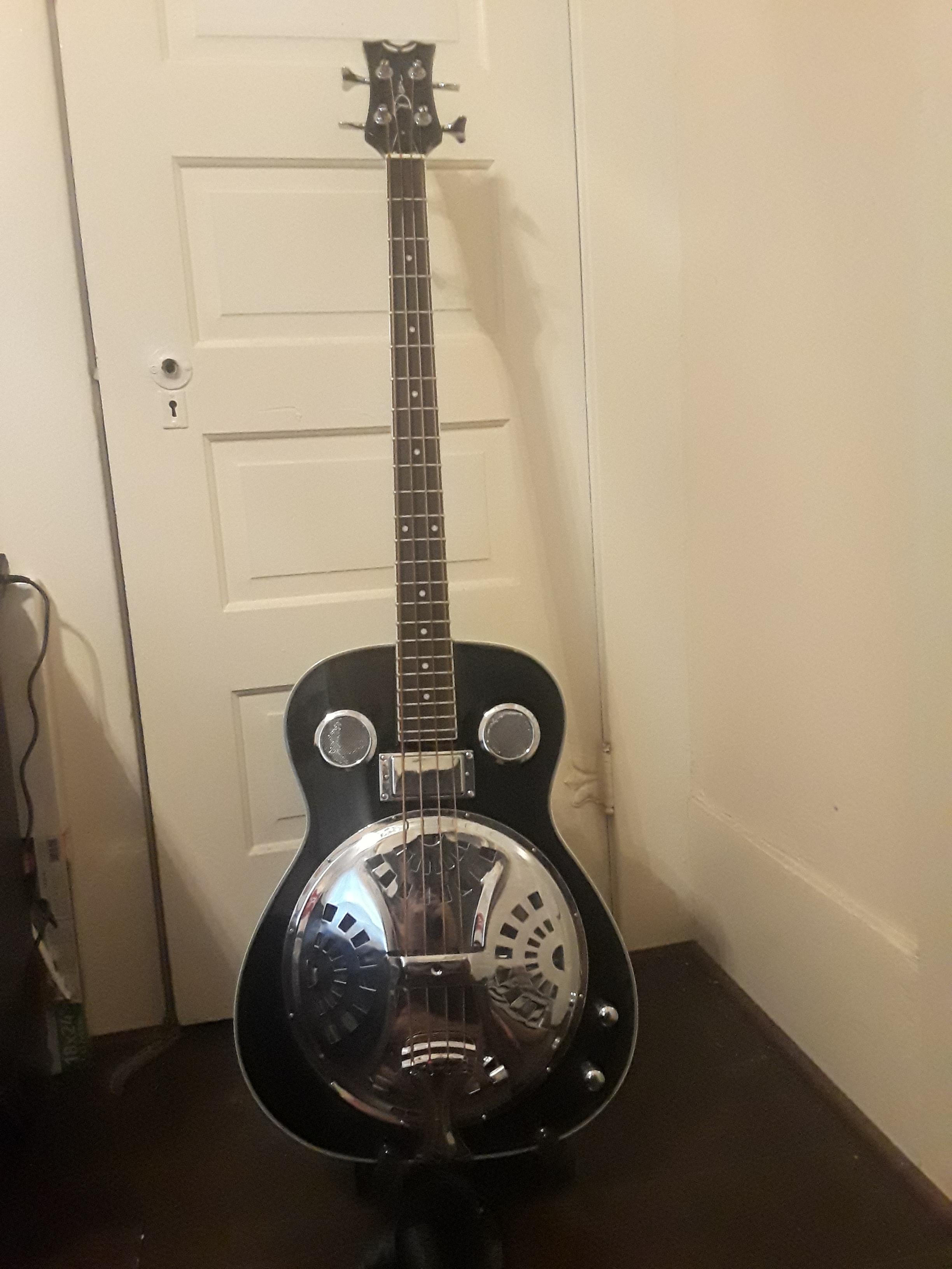 My dean resonator acoustic electric bass r/BassGuitar