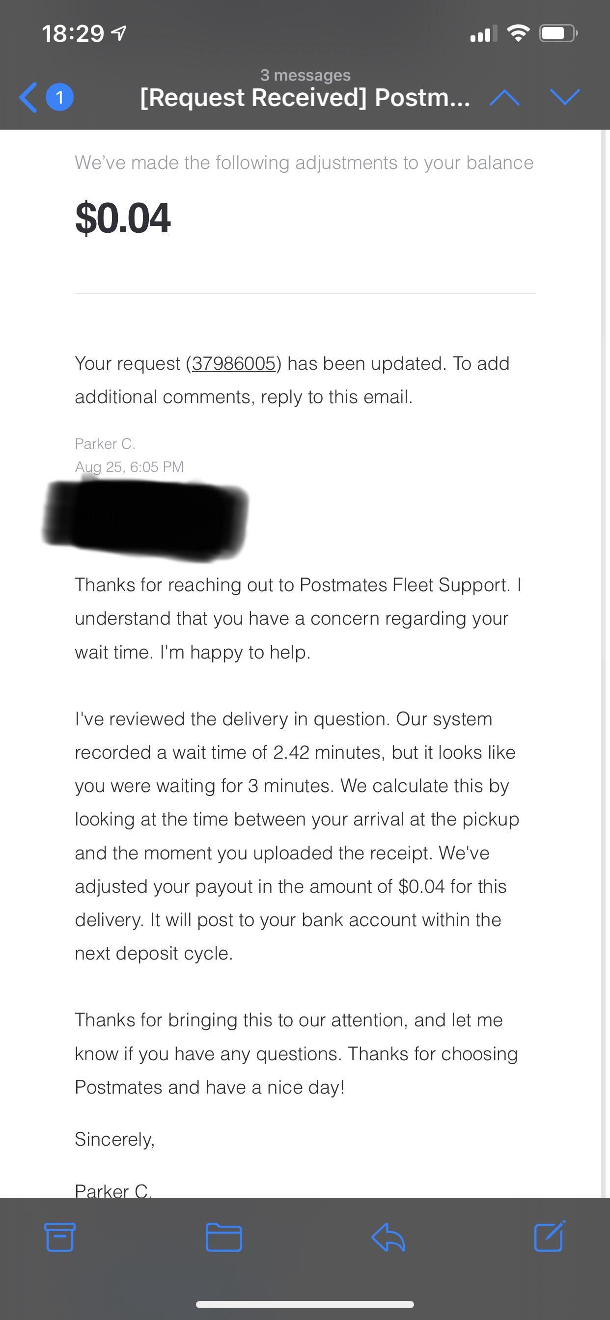 Wow a whole .04! I was definitely there longer than 2.42/3 mins. would