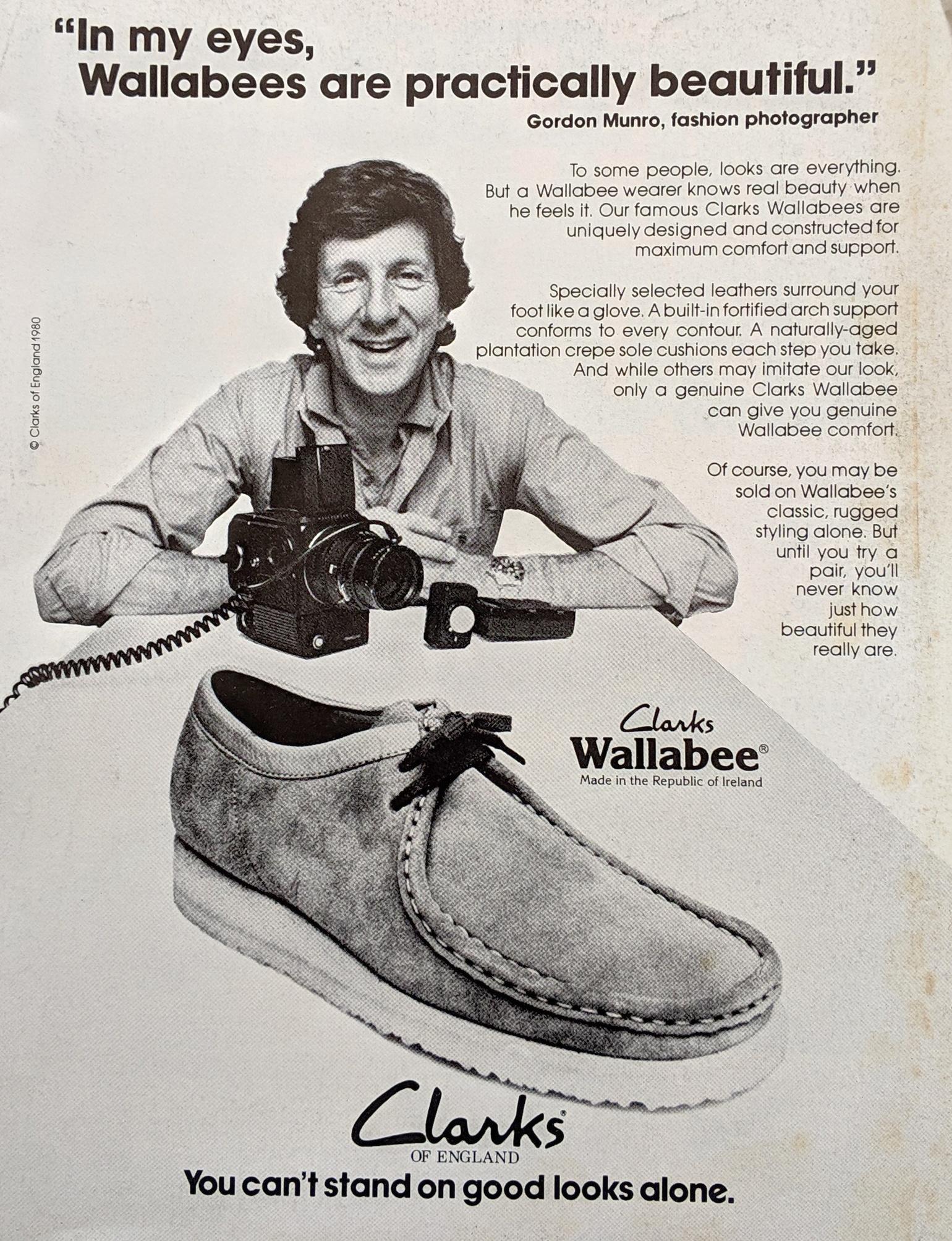 Clarks of England Shoes, 1981. vintageads