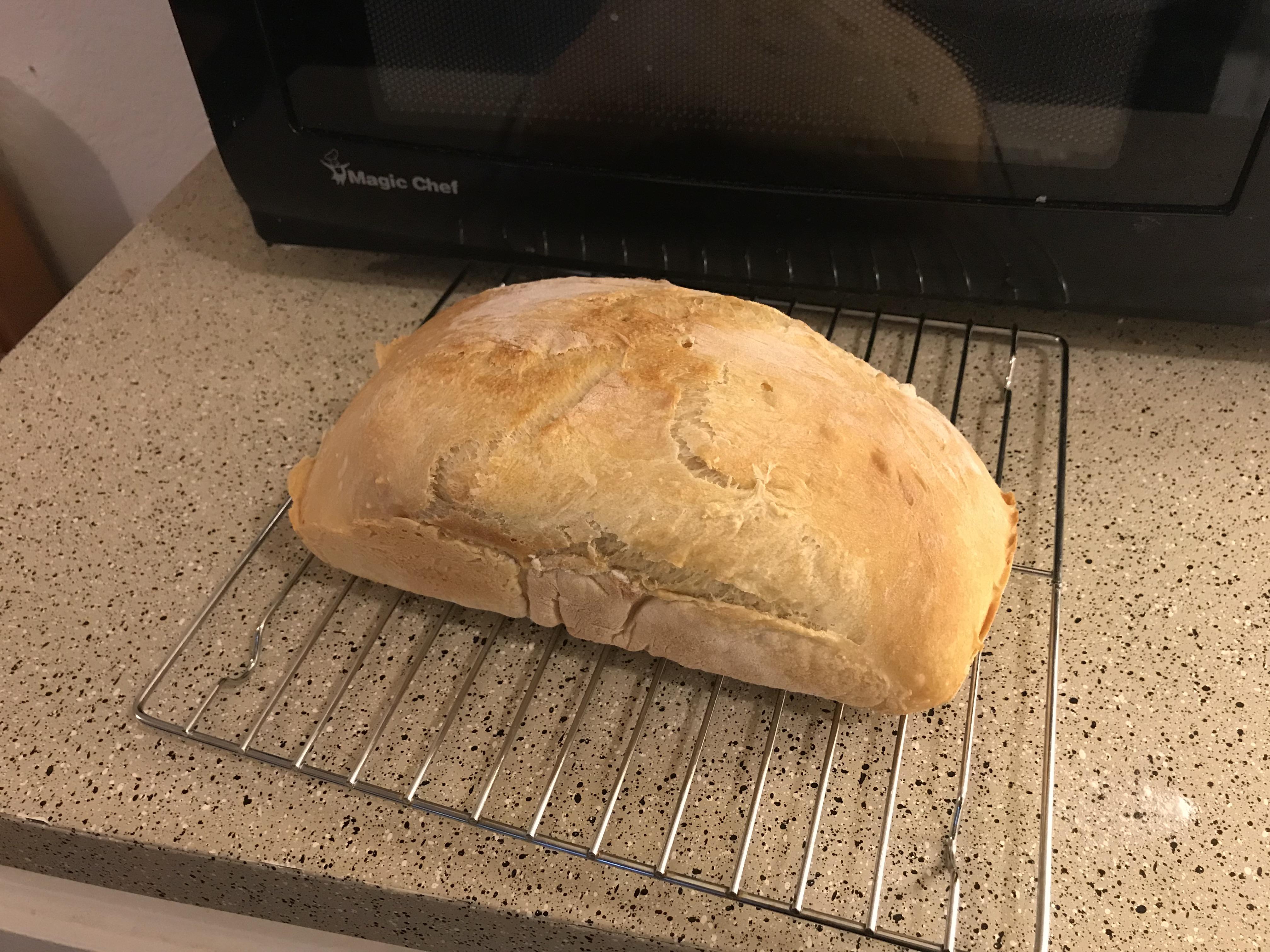 First time baking in a cast iron loaf pan. This is my fourth noknead