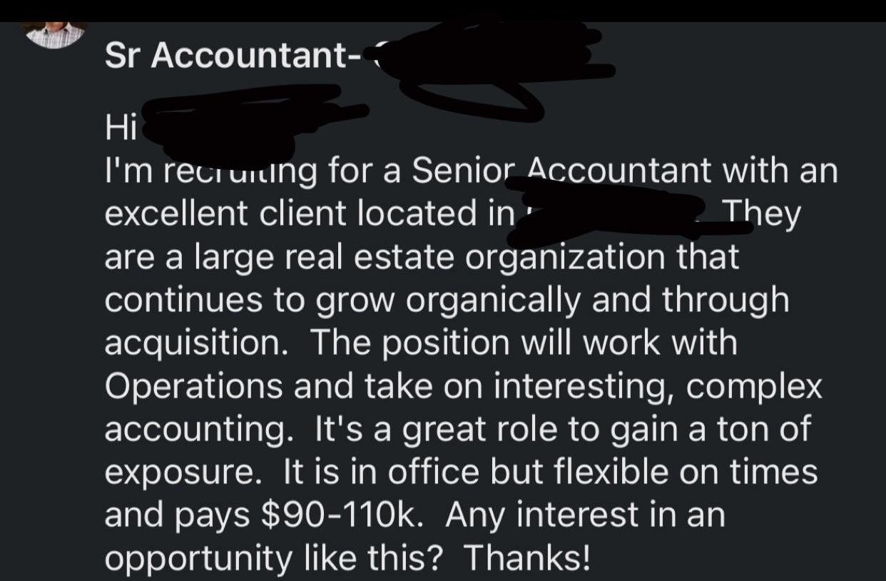 Are senior account jobs really into the 90110k range? I took my job