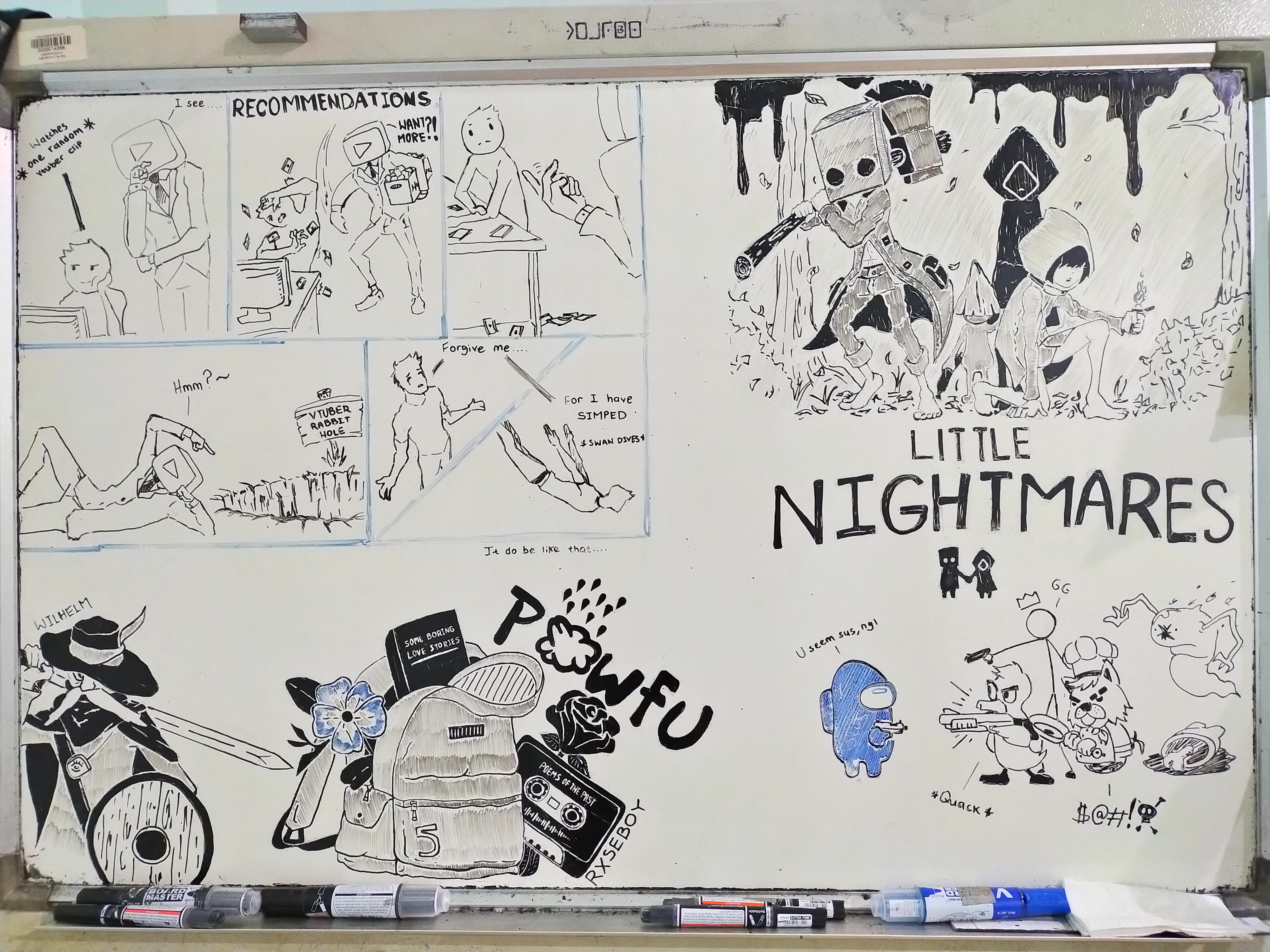 Random drawings I did on my whiteboard r/drawing