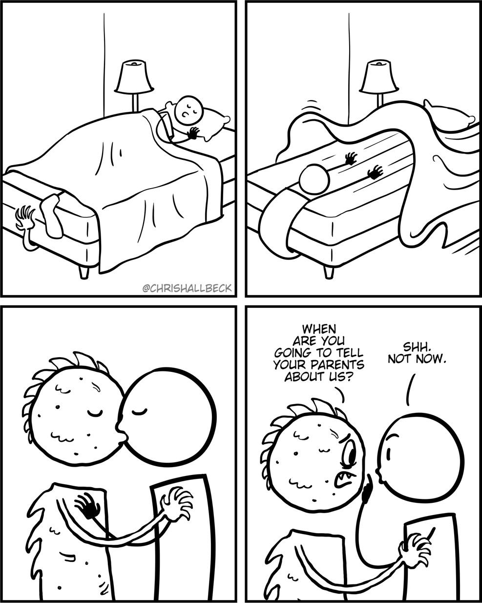 Under the bed. r/ChrisHallbeck