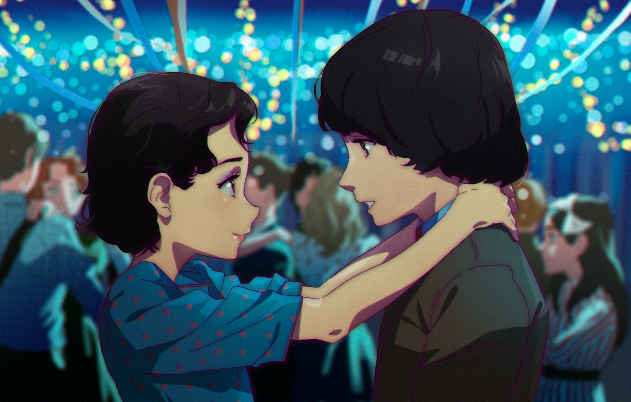 Fanart of Eleven and Mike from Stranger Things Illustration