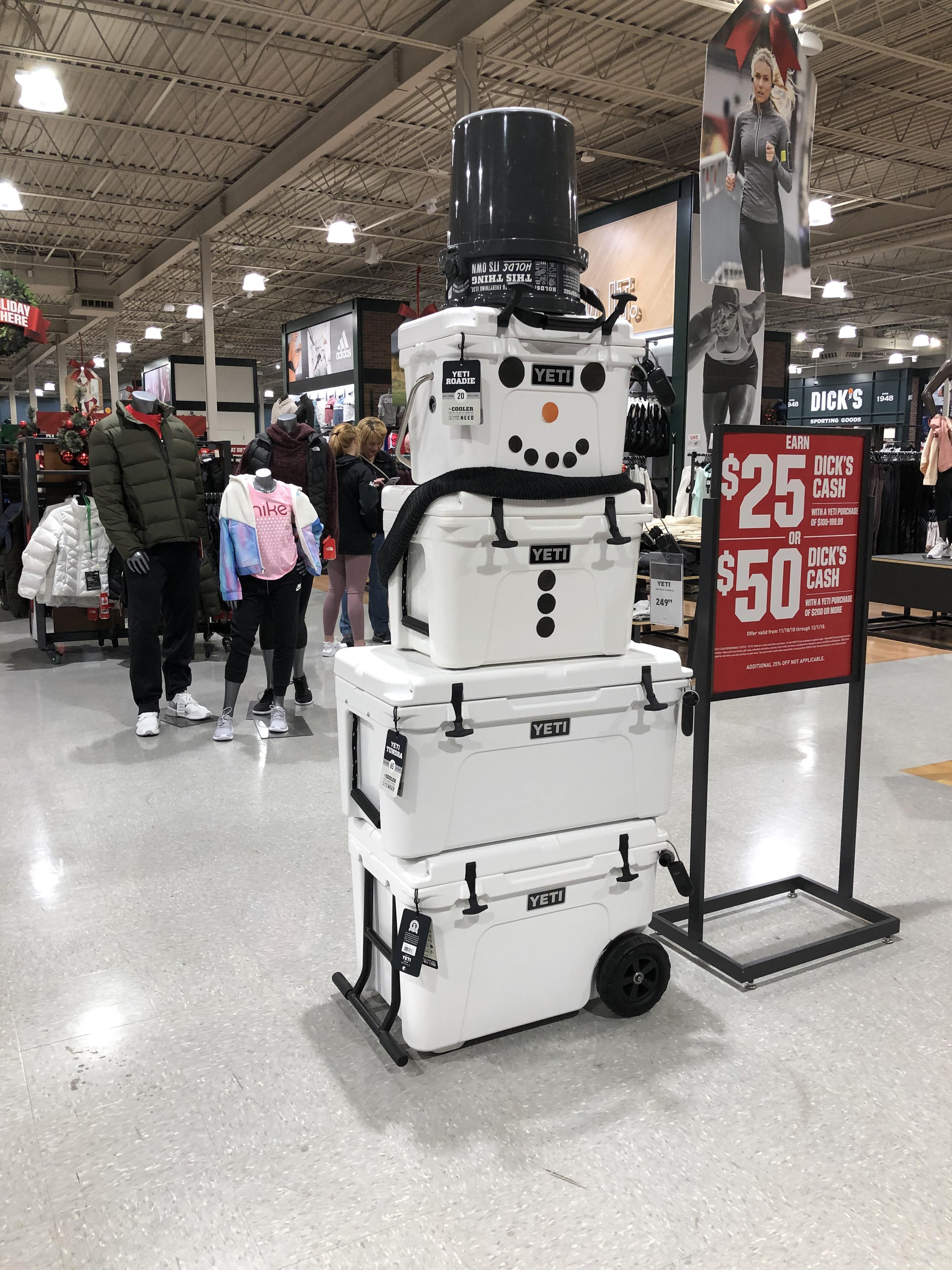 Yeti snowman on display at Dicks r/YetiCoolers