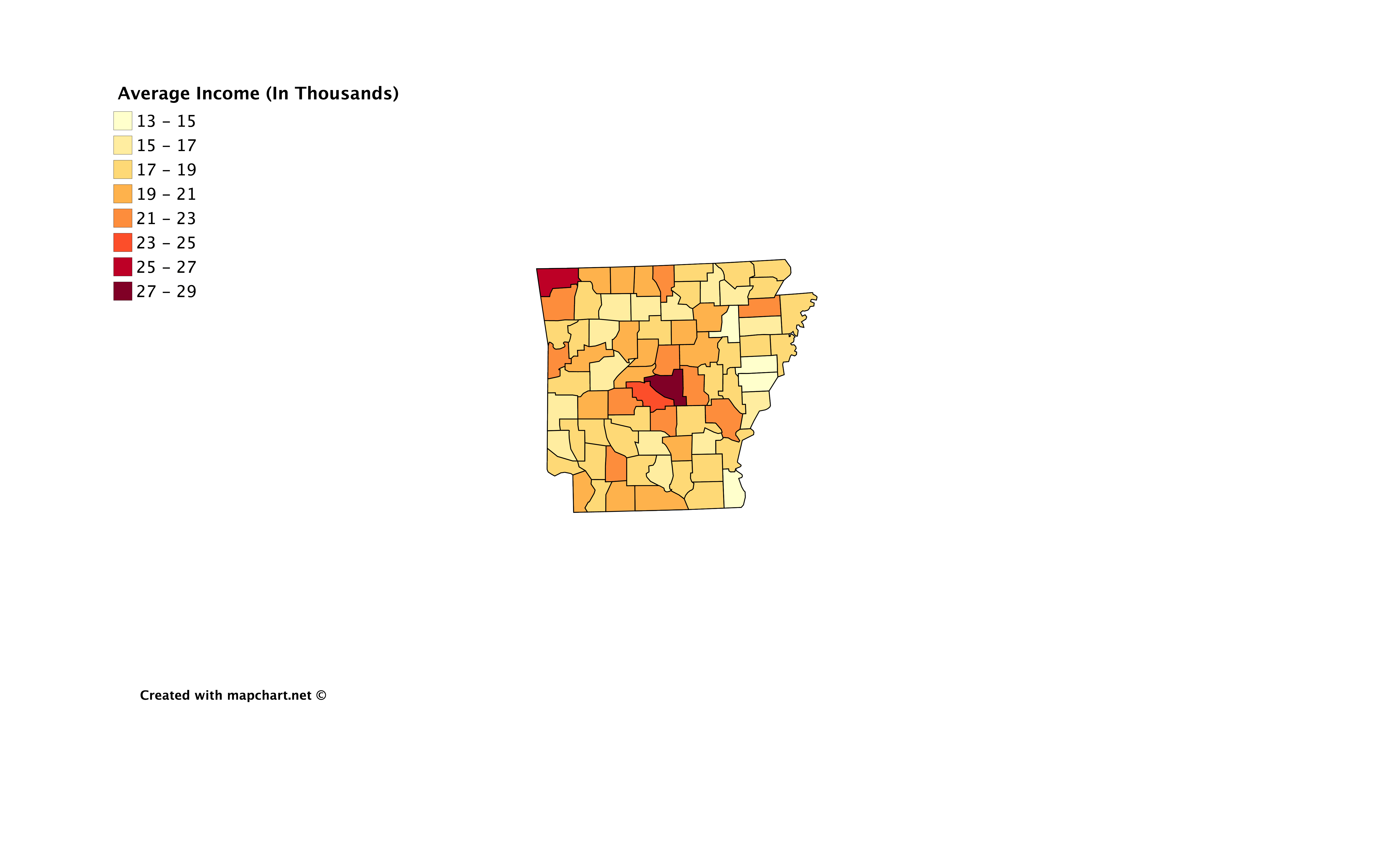 US Maps Day 4; Arkansas [6900 × 4275] [OC] r/MapPorn