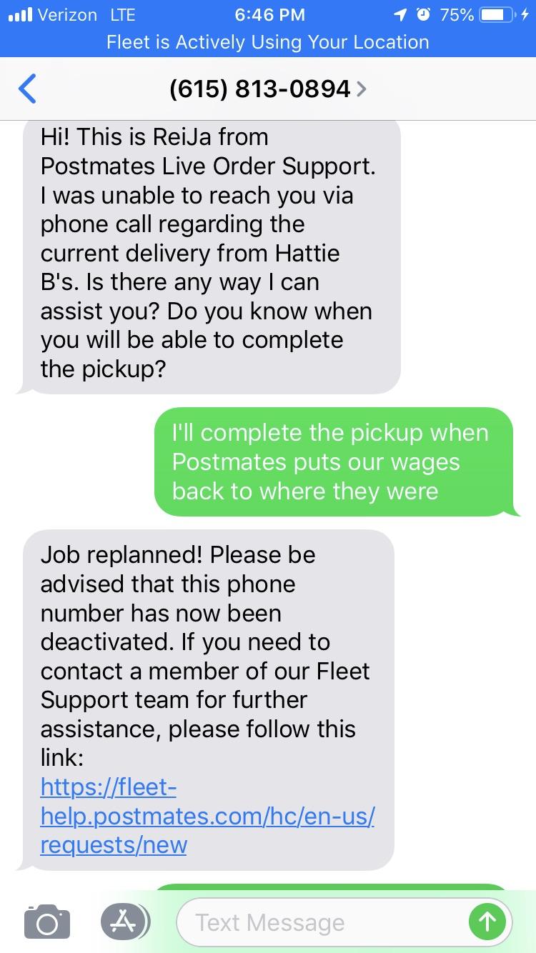 Deactivated for sticking it to the man ;) r/postmates