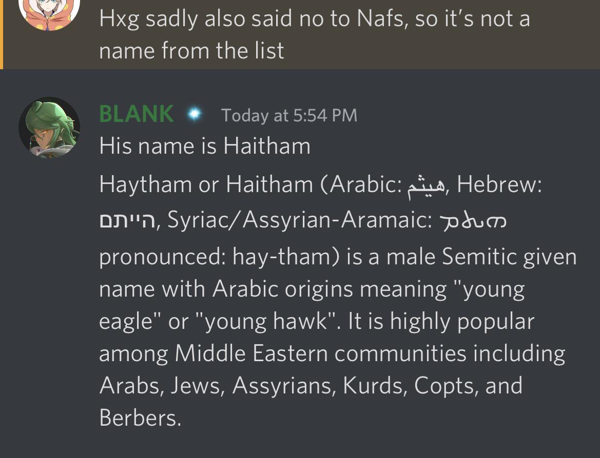 sus leak of Su expy’s name via BLANK Genshin_Impact_Leaks