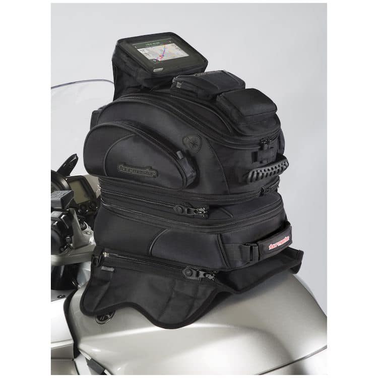 This mountain of a tank bag. r/motorcyclesroadtrip