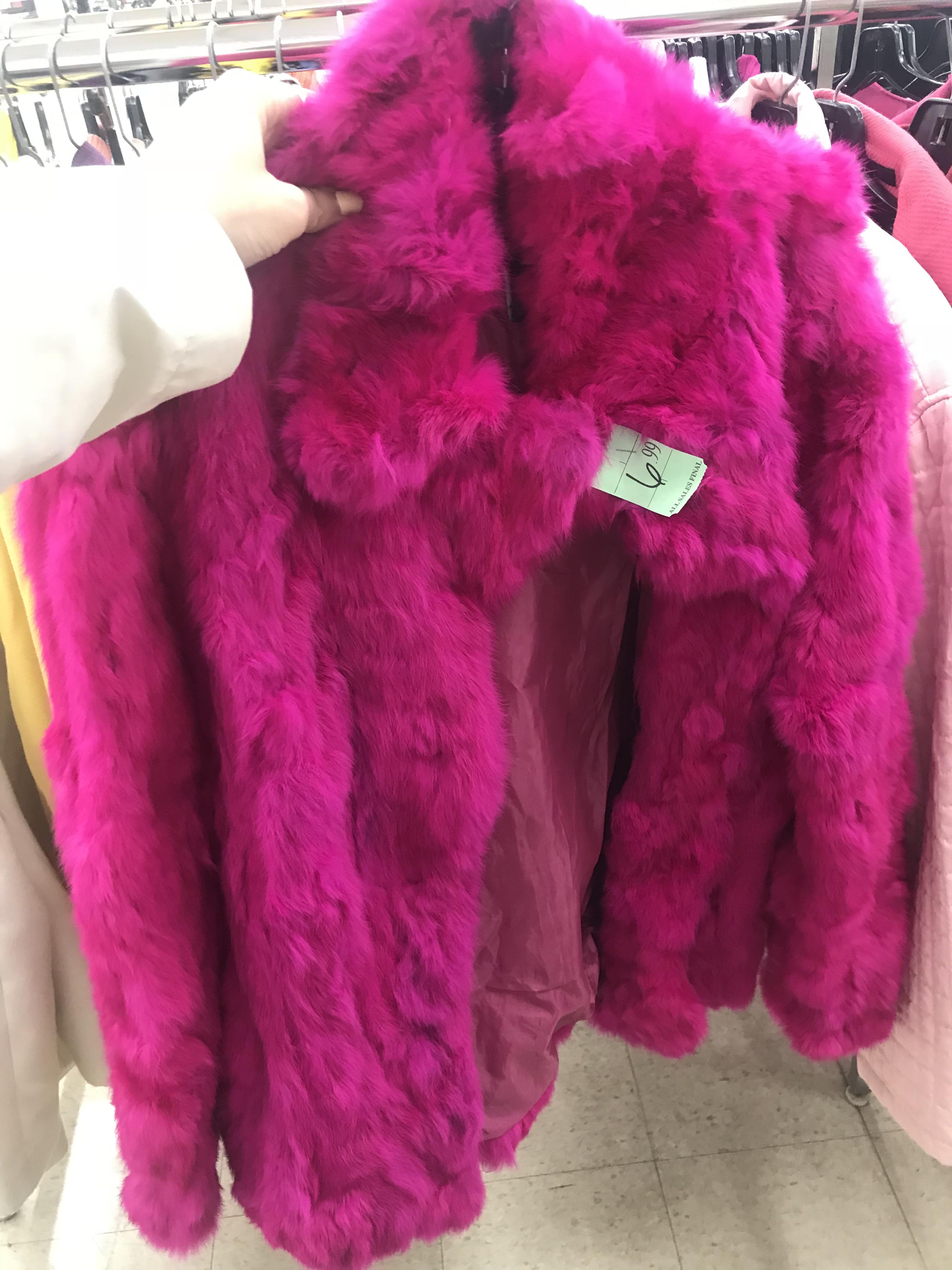 Pink fur coat for 7USD! r/ThriftStoreHauls