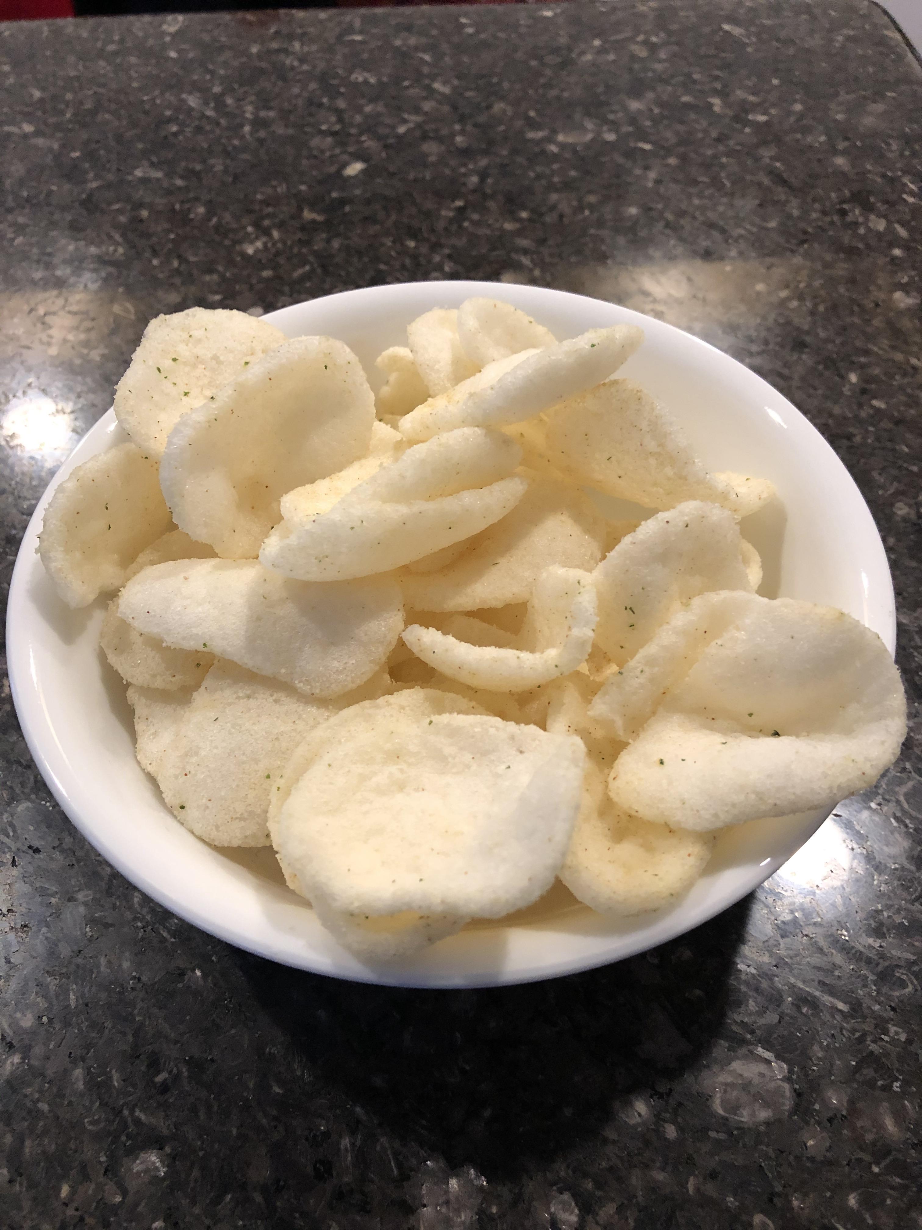 Costco shrimp chips for 160 cals per 30g! So much flavor and satisfies