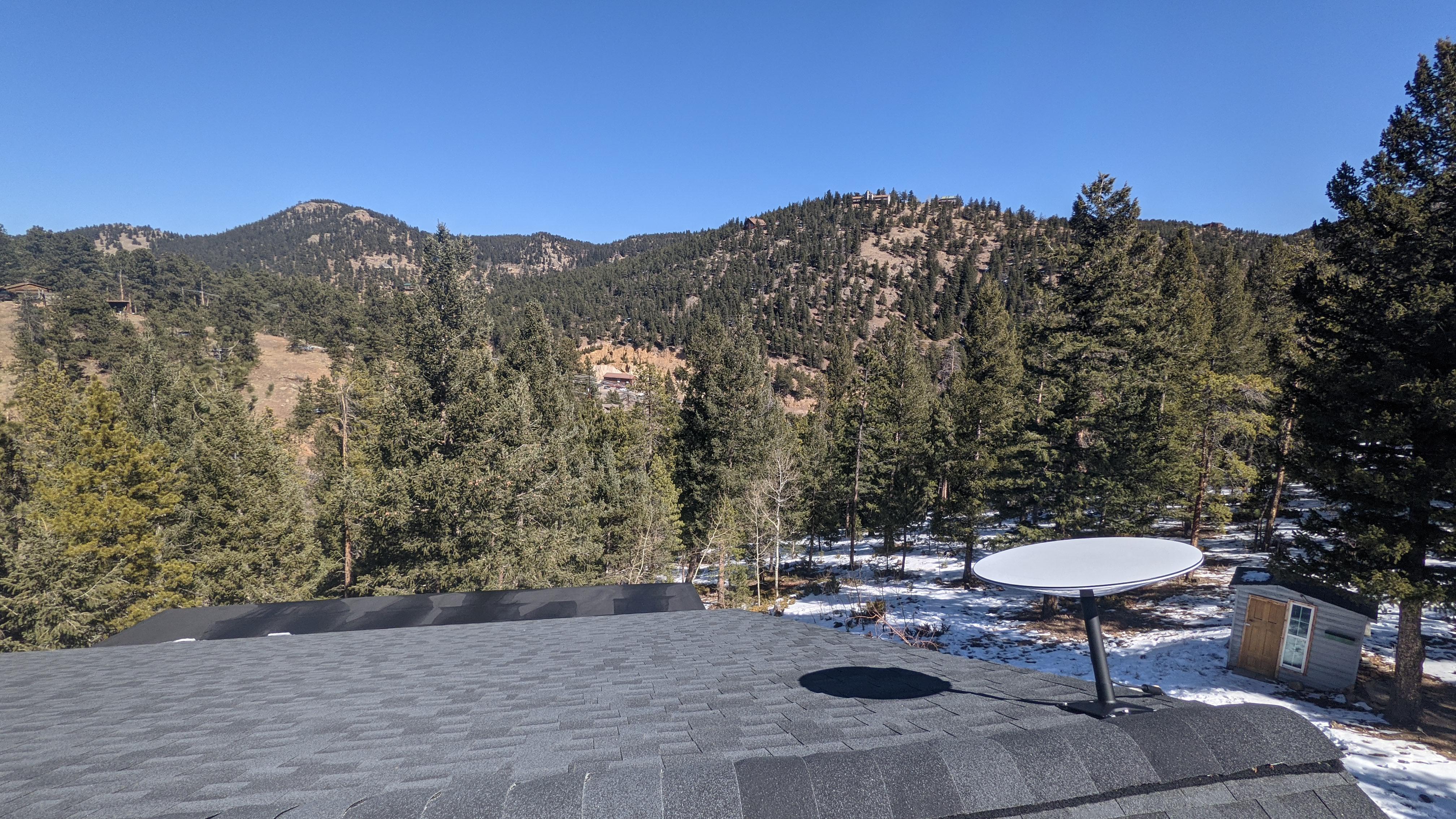Coal Creek Canyon, CO roof install. Thank you SpaceX!!!! r/Starlink