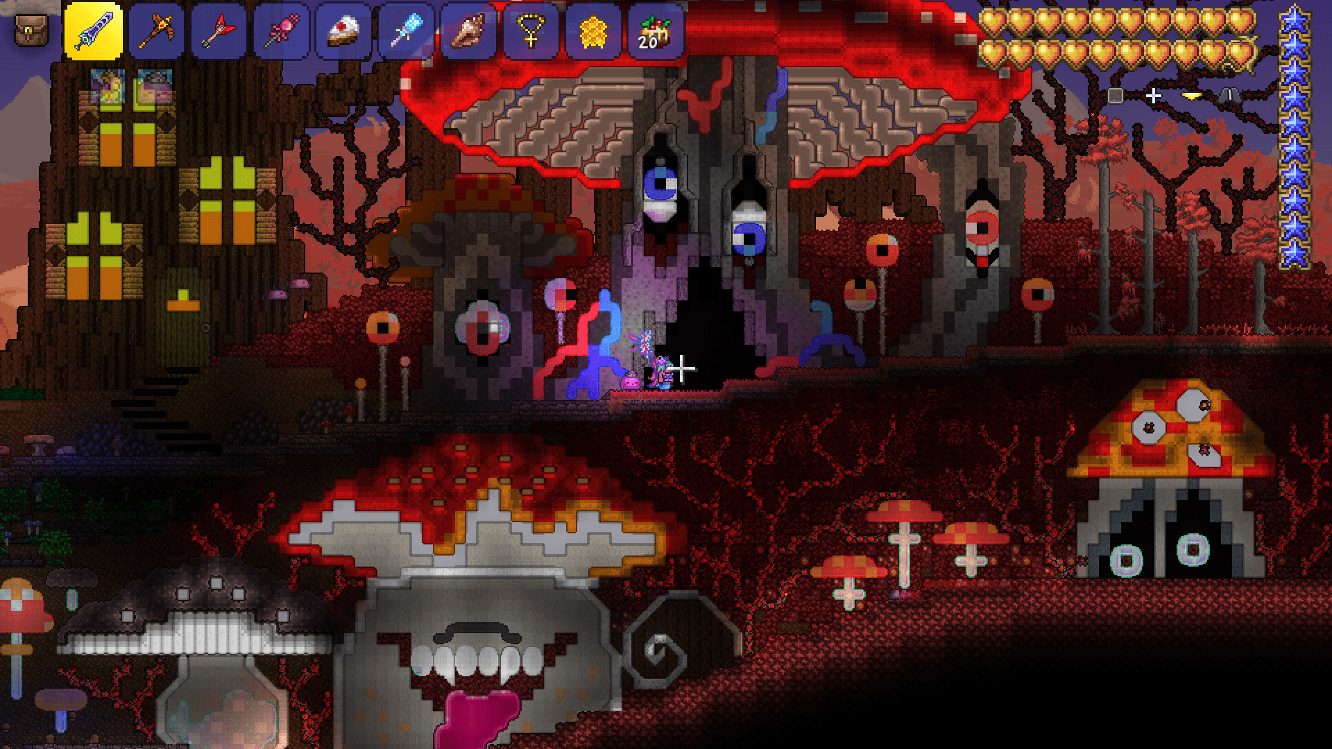 The crimson biome. (Entrance) r/Terraria