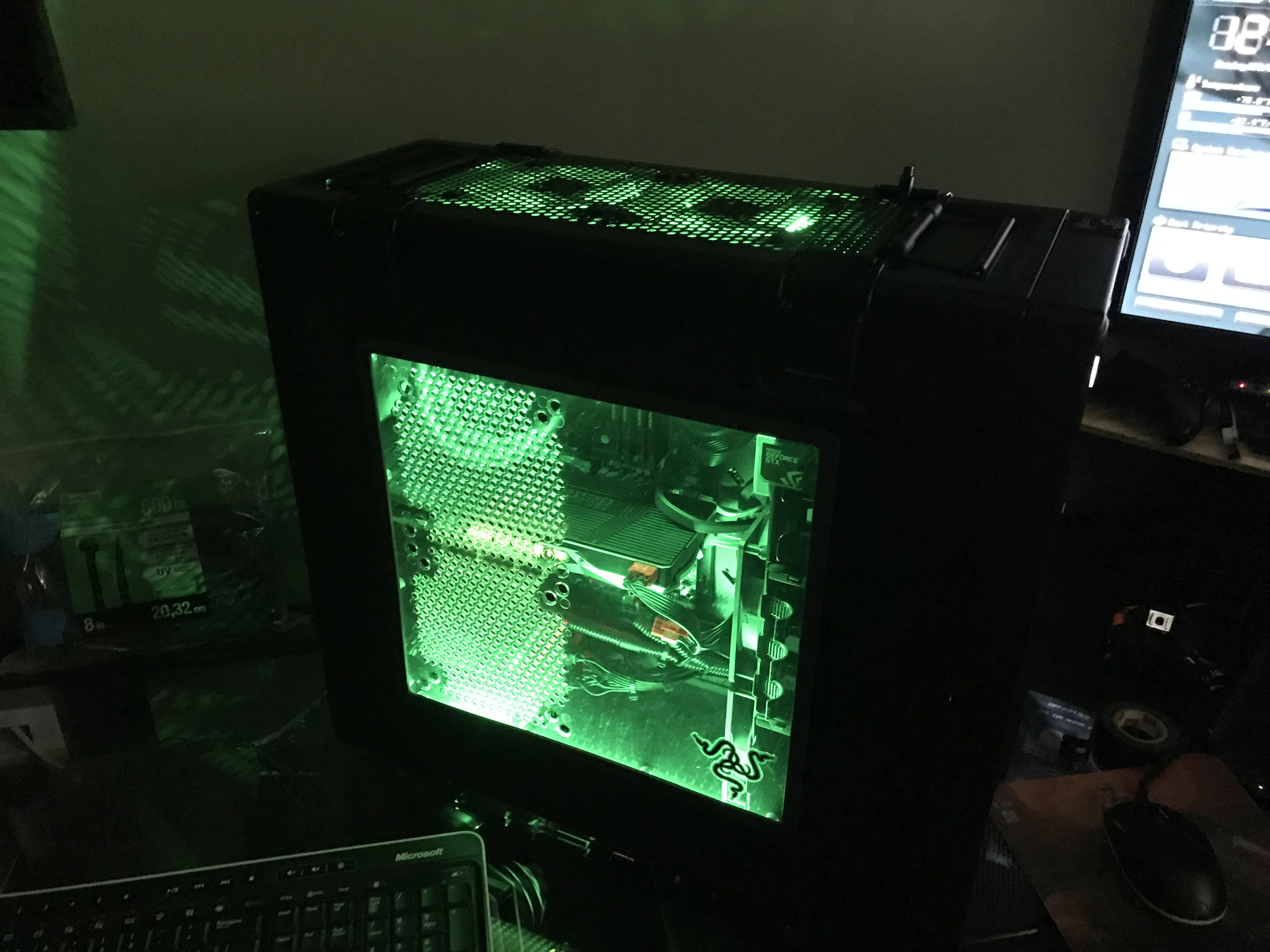 My war rig Water cooled I7 32GB of RAM and running a GTX 1080 r/gaming