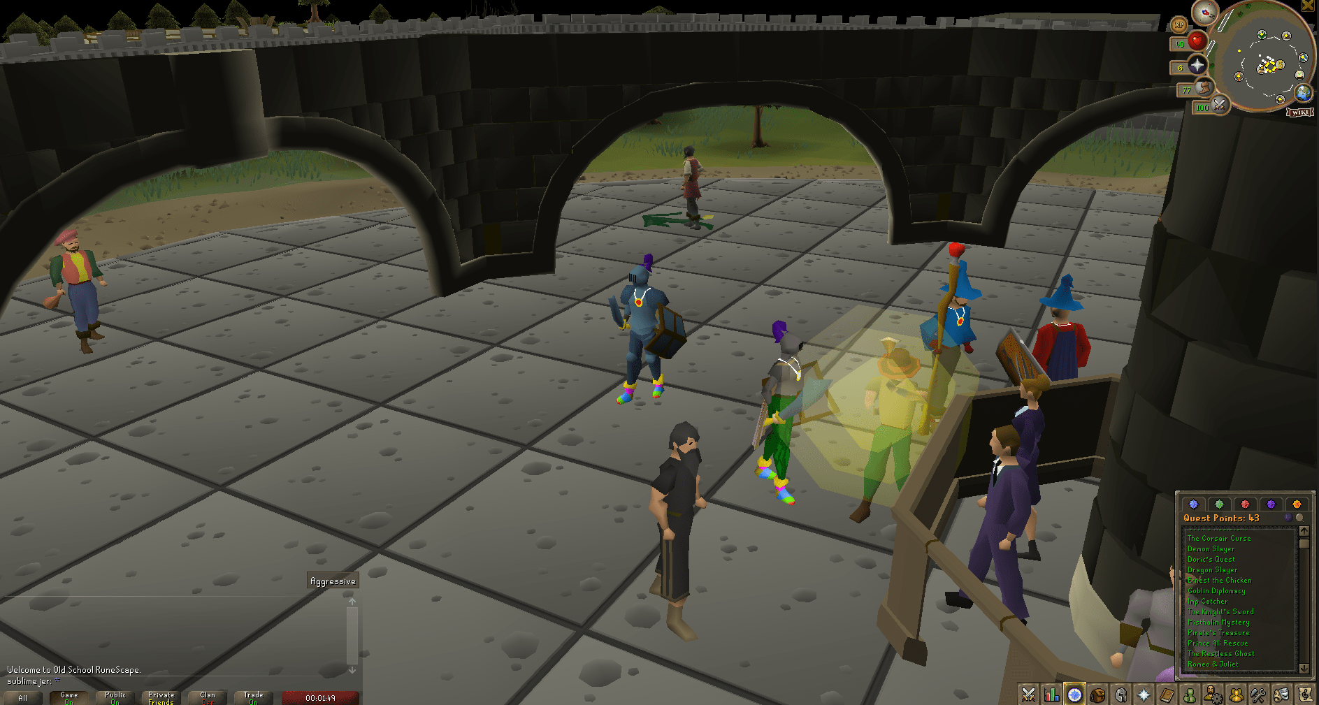 Finally beat Elvarg and got full rune D Can't wait to buy members! r/2007scape