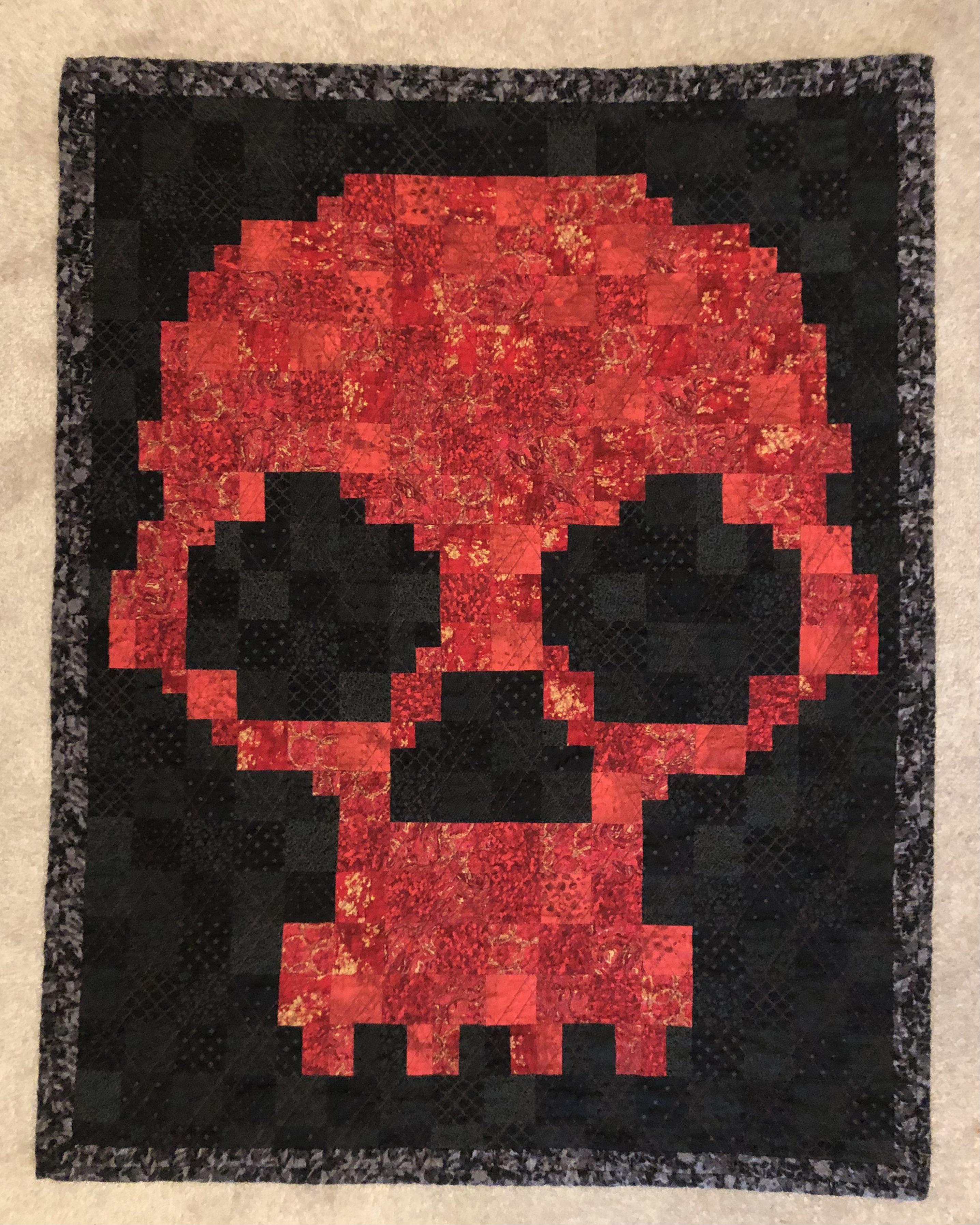 Lap quilt for my son. It’s 42”x33” (107cm X 84cm) after shrinkage in