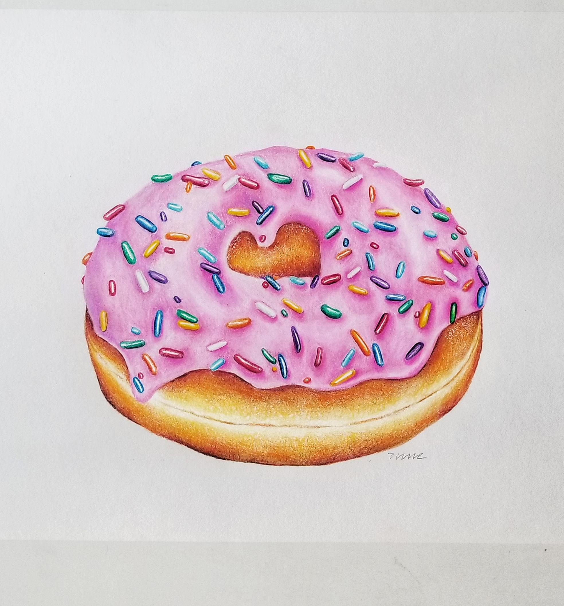 Donut, Me, Colored Pencil, 2021 r/Art