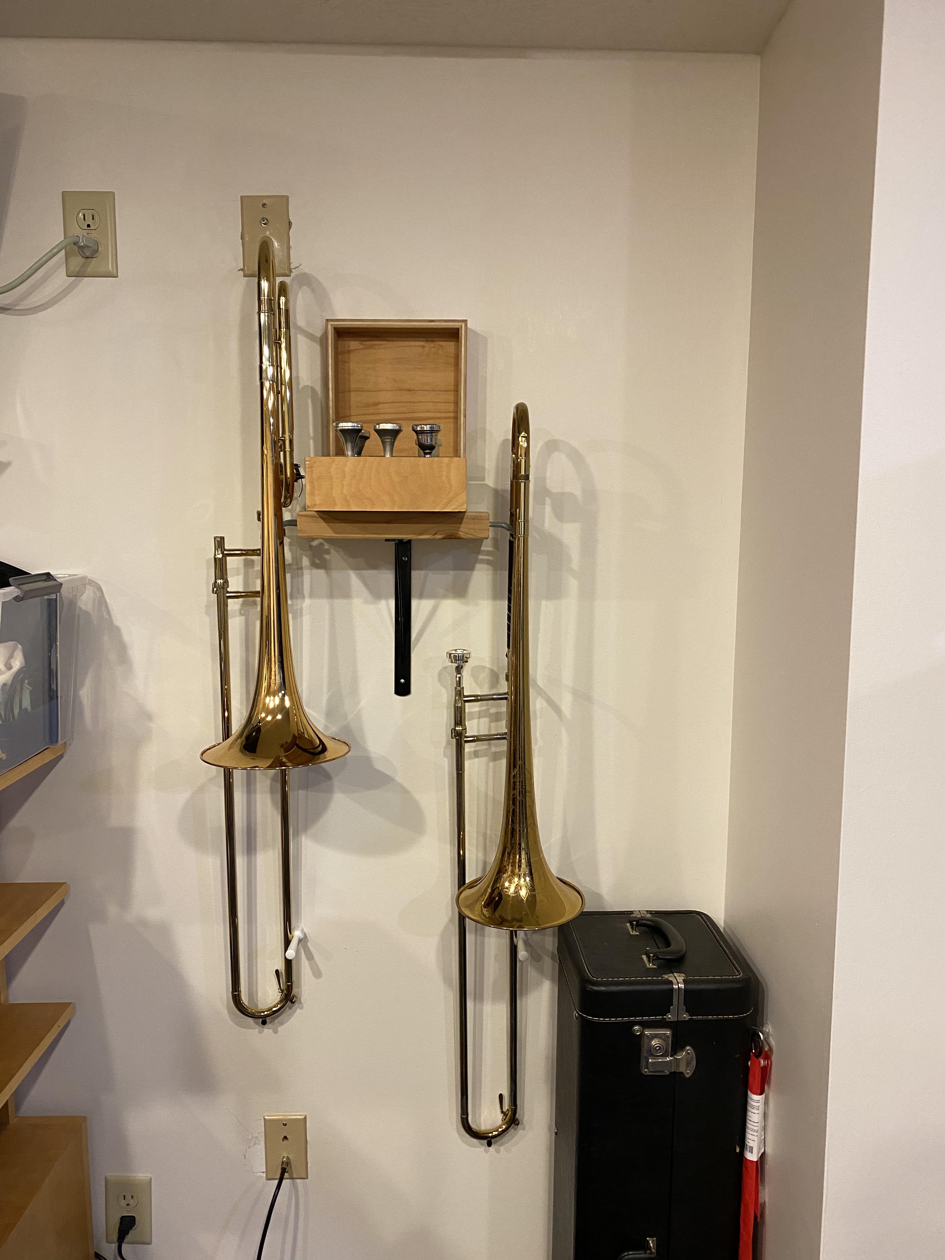 DIY Trombone Rack Borrowed the idea from Christopher Bill. r/Trombone
