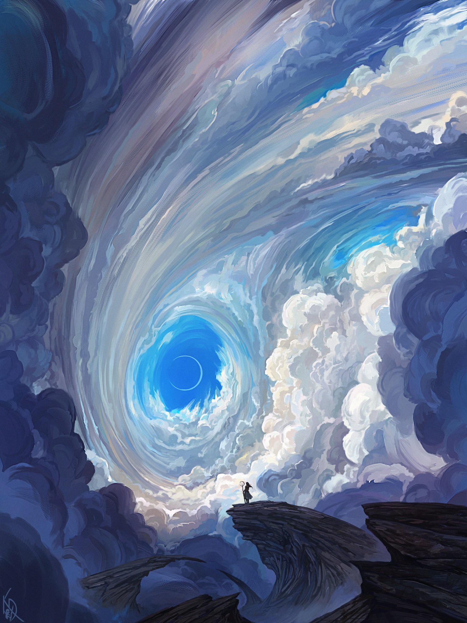 Circle of The Moon Artist Kent Davis iDrawBagman r/iphonewallpapers